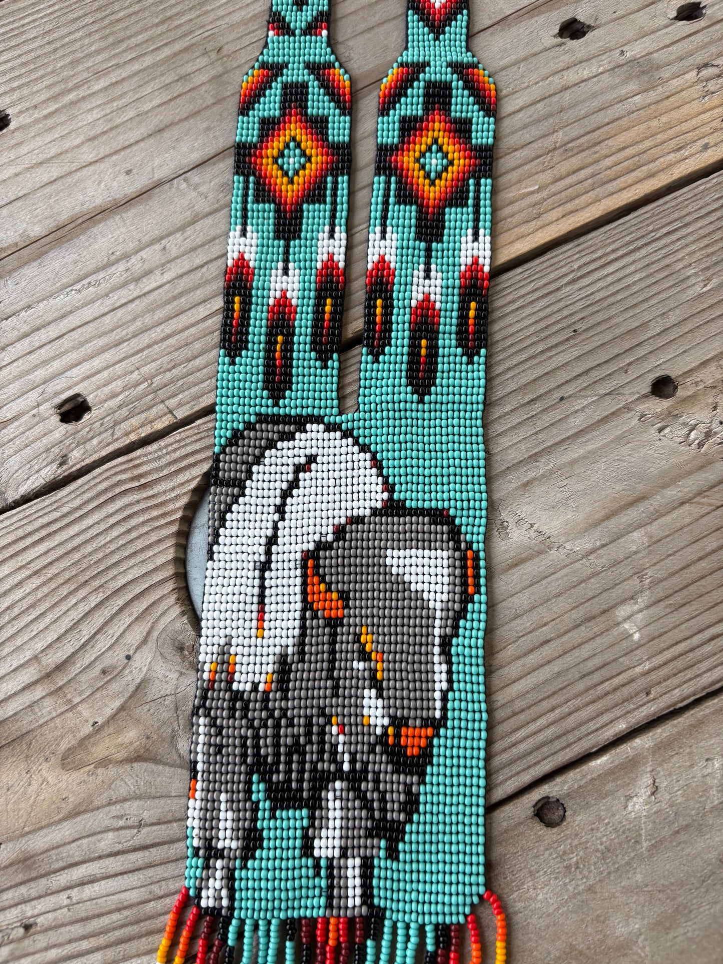 Buffalo Beaded Necklace-