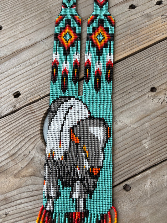 Buffalo Beaded Necklace-