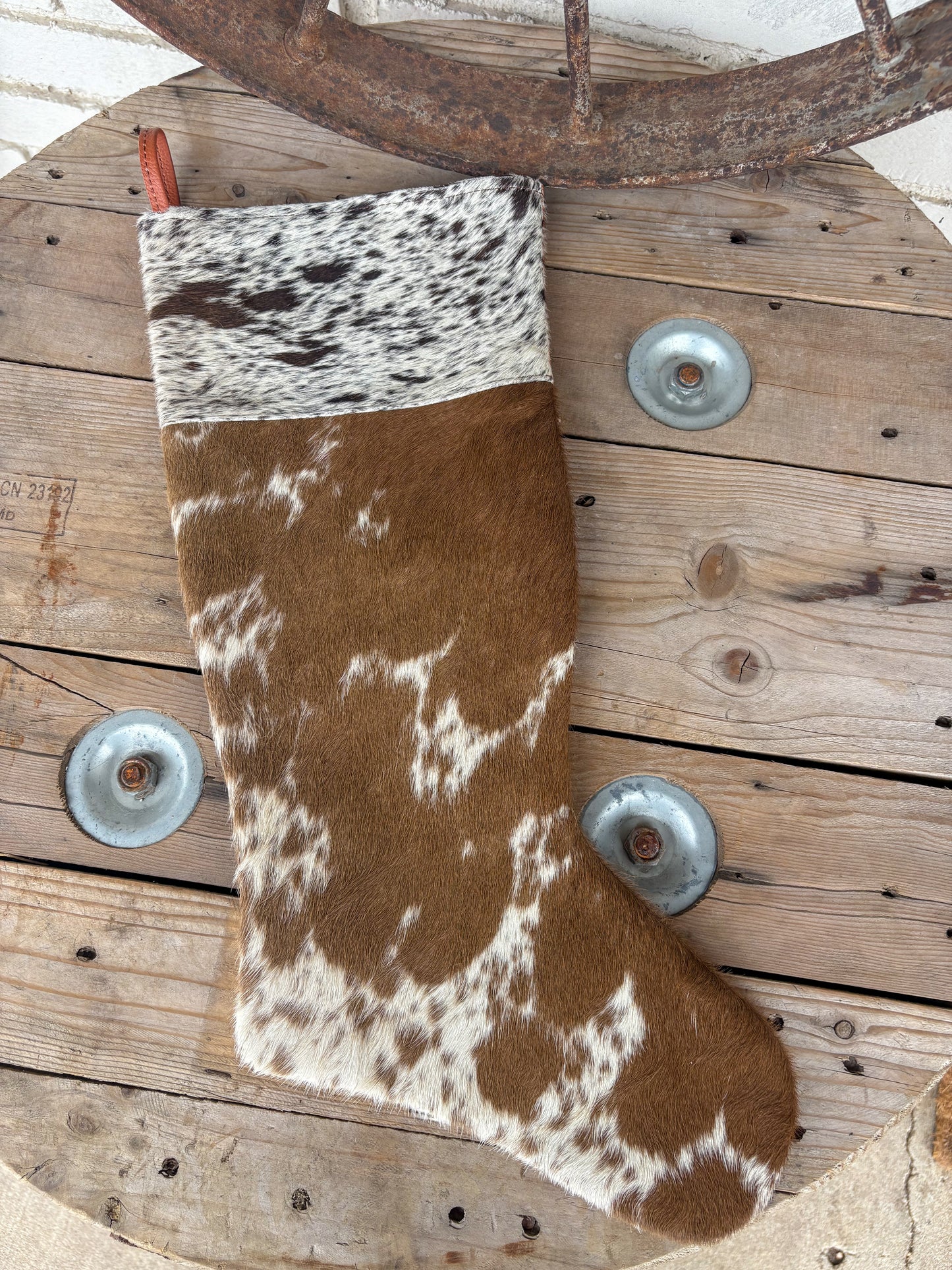 Cowhide Stocking - Tan Leather