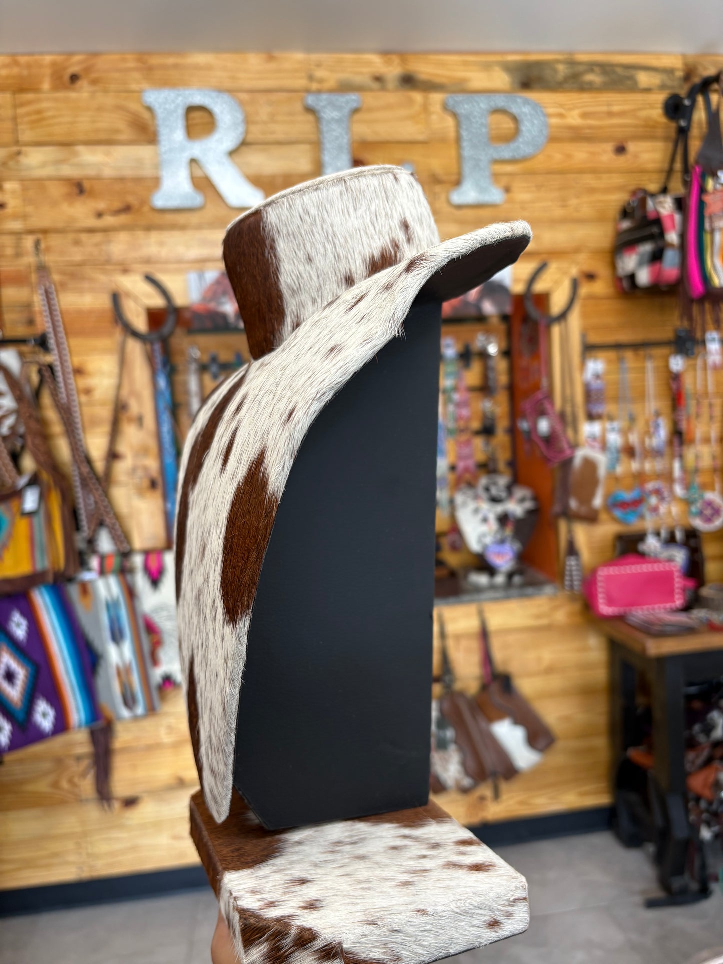 Cowhide Necklace Display