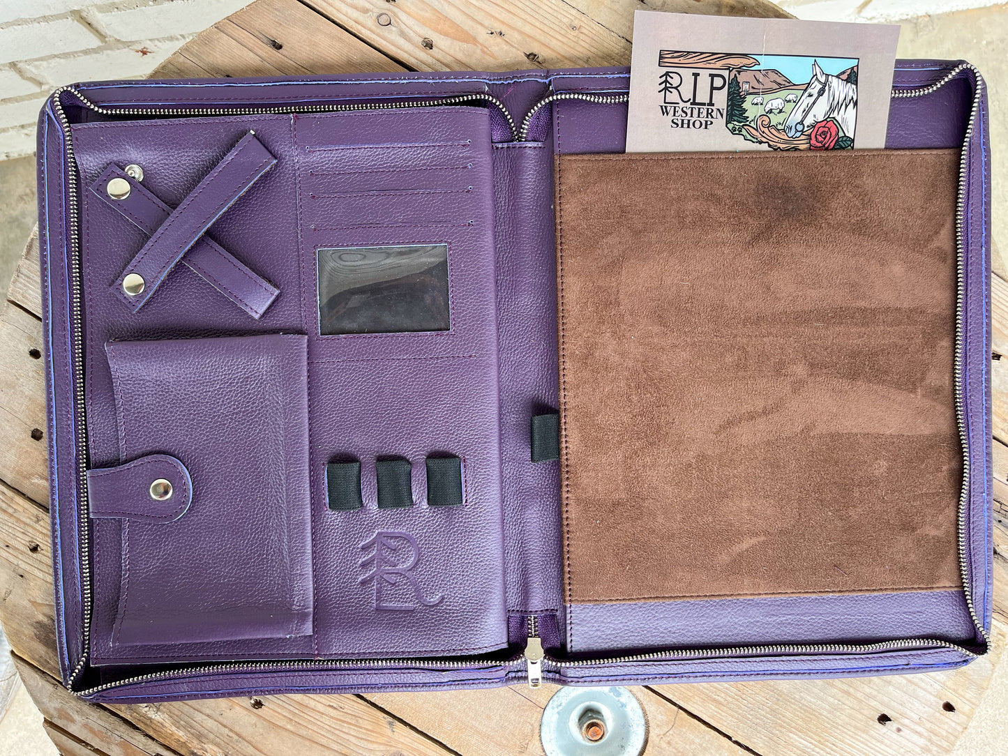 Cowhide + Purple Leather Planner (3)