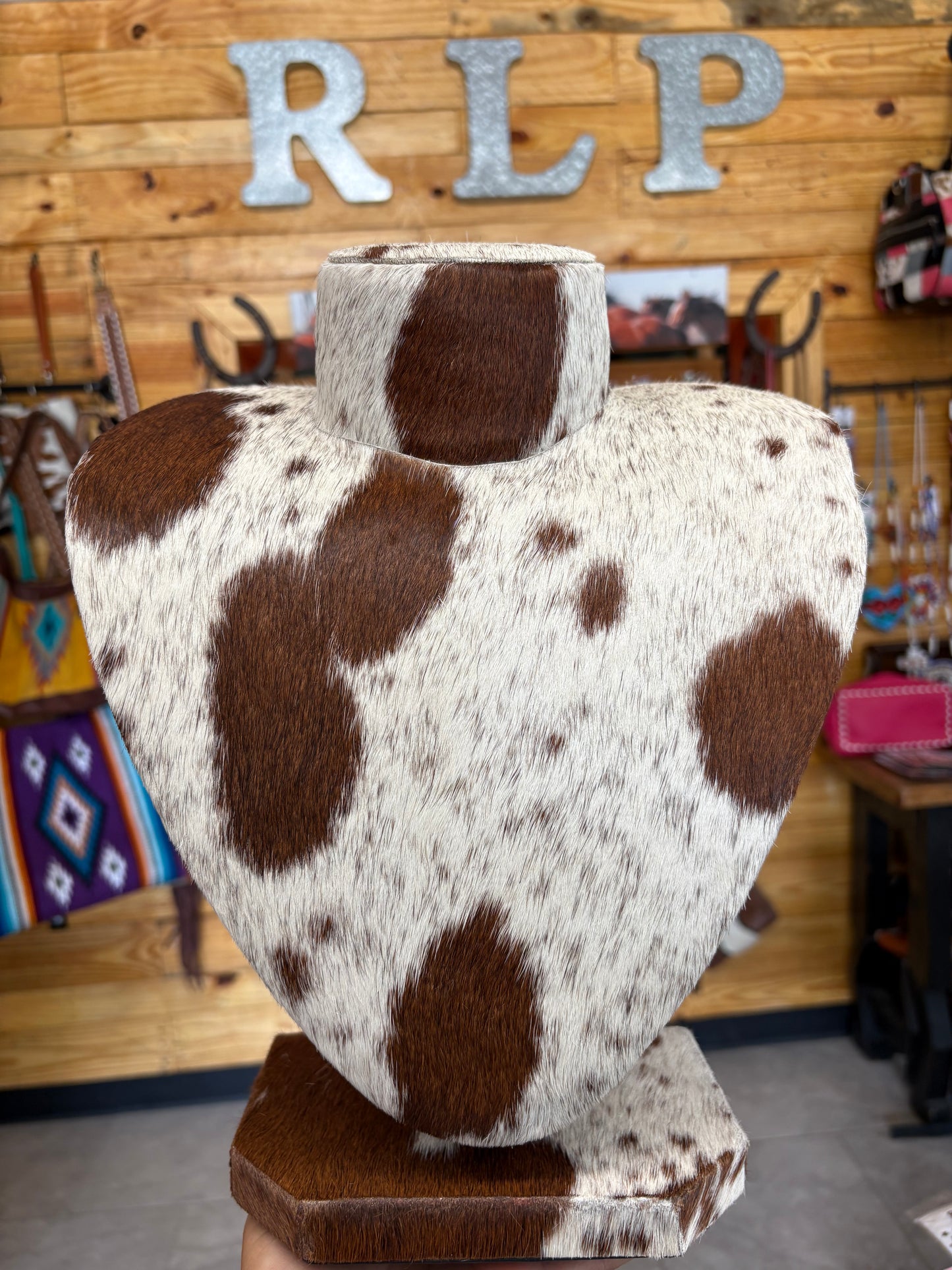 Cowhide Necklace Display