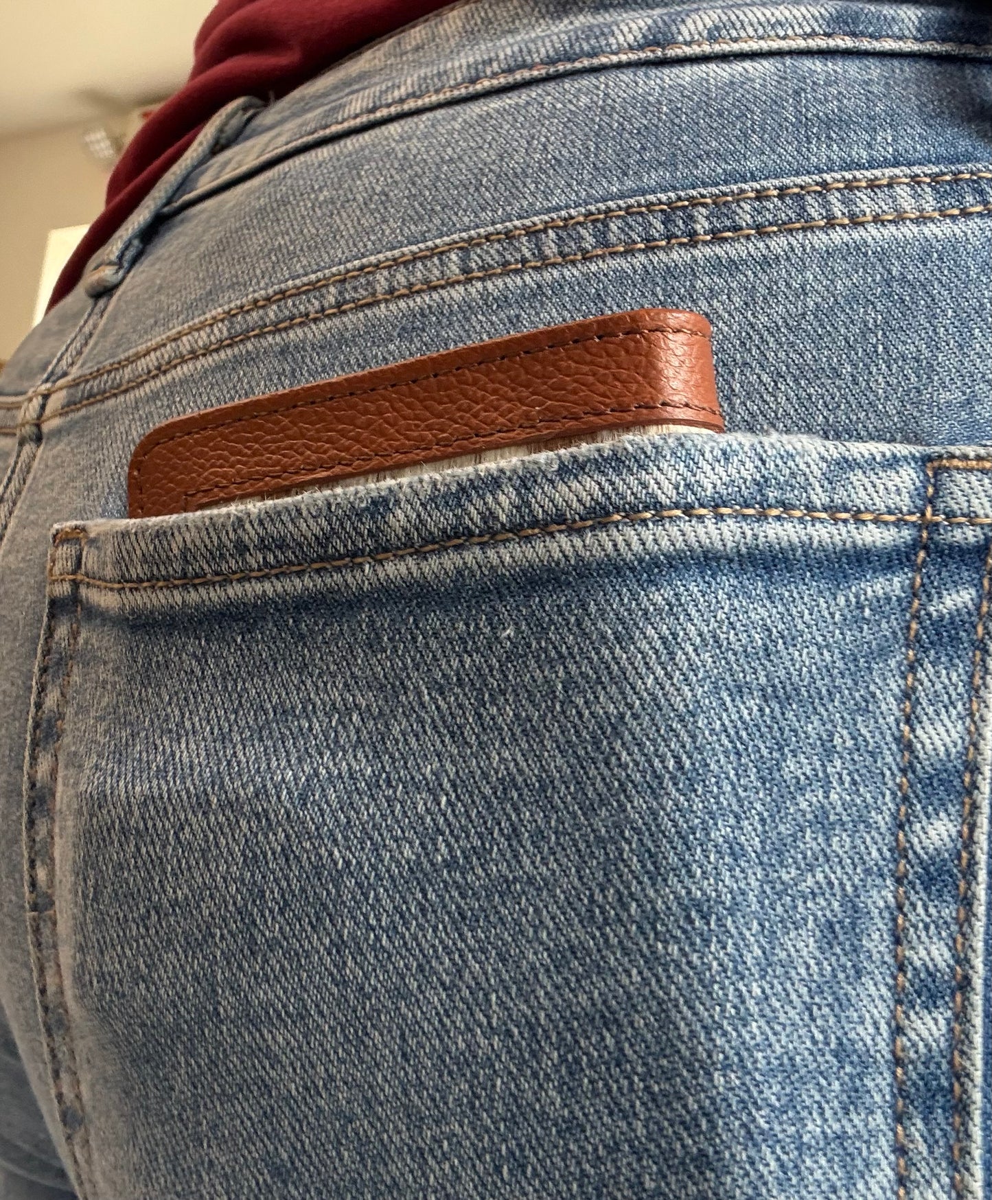 Cowhide Pocket Wallet - tan