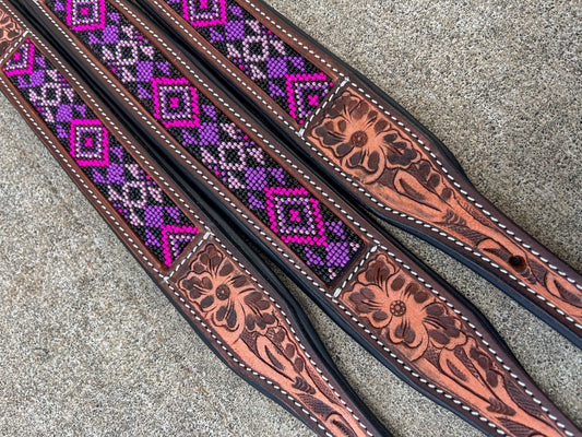 PurplePink Sisters Beaded Dog Collar