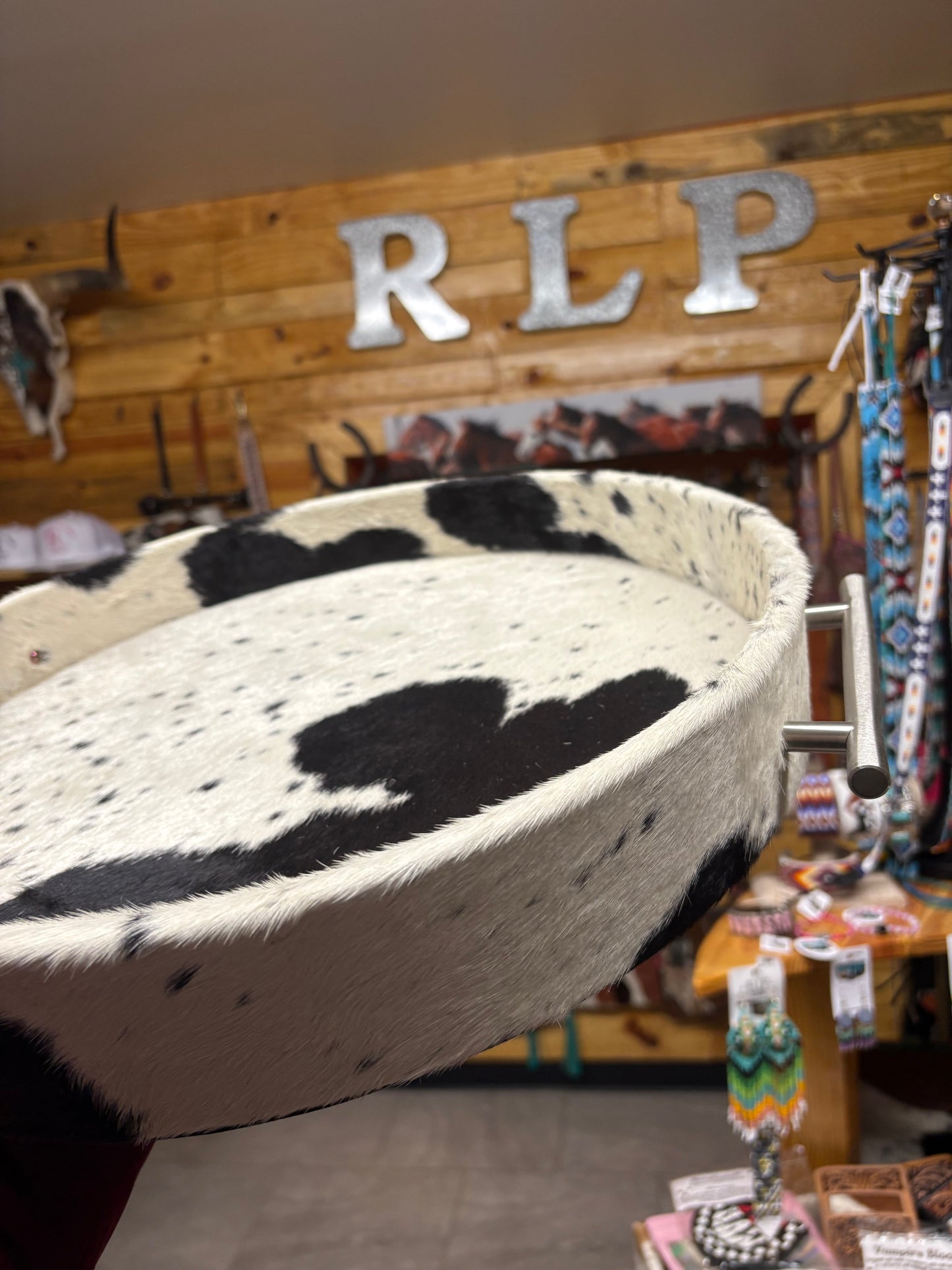 Large Cowhide Tray - Decor