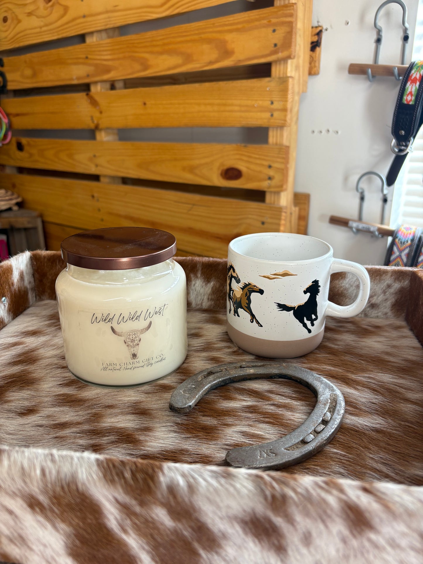 Cowhide Tray - Decor- Medium