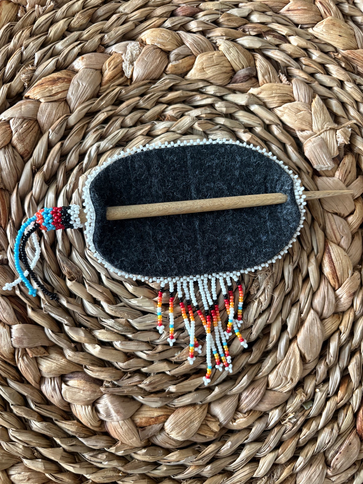 Beaded Barrette - Bear Paw