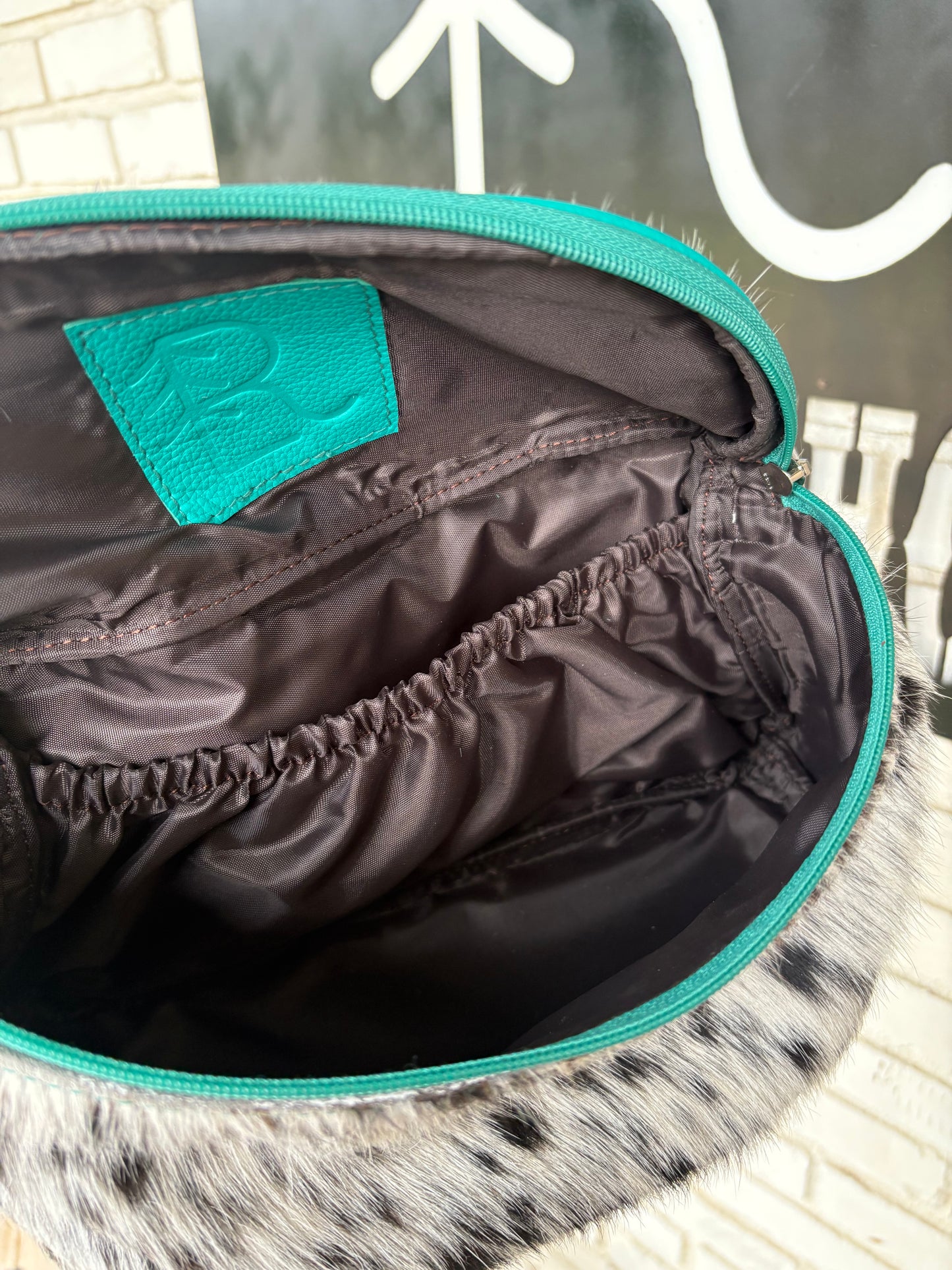RLP Cowhide Saddle Sack- turquoise (3)
