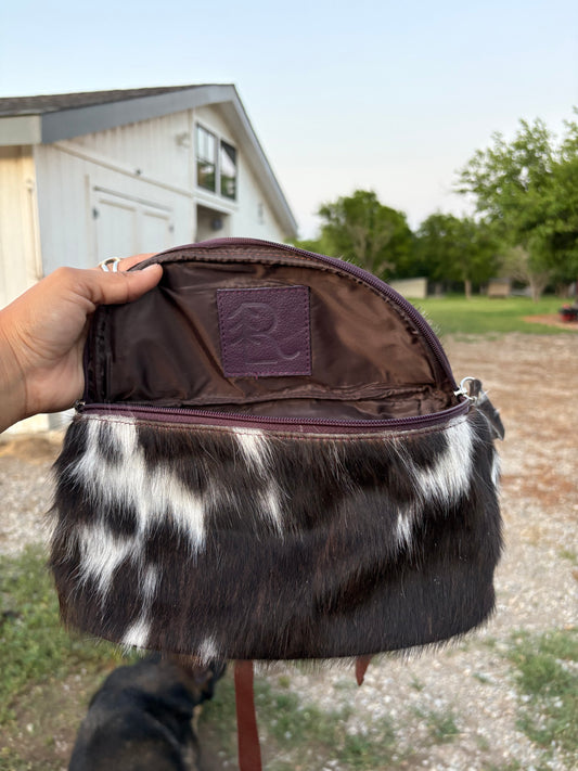 RLP Cowhide Saddle Sack - purple (7)