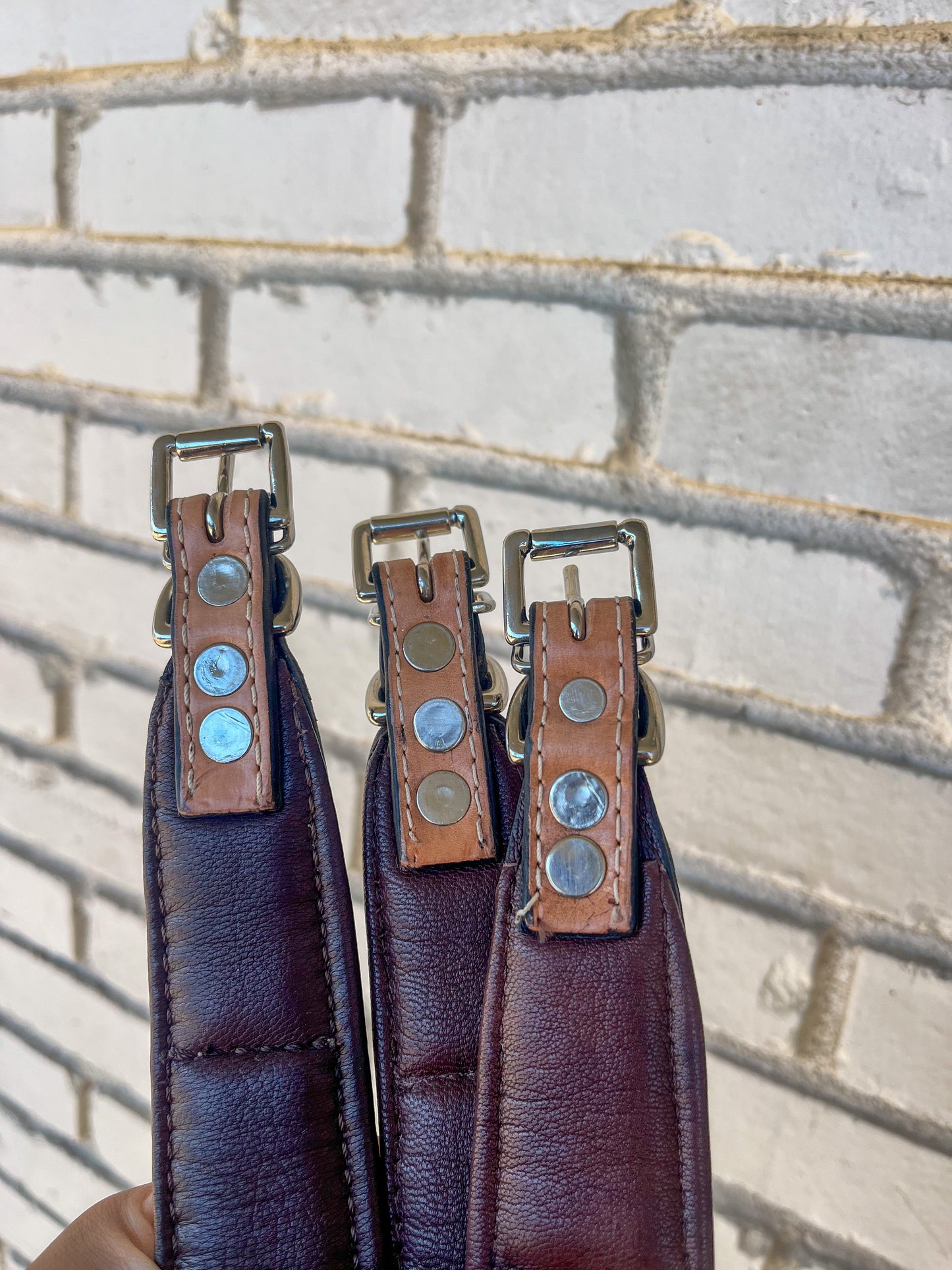 Red + Turquoise Diamond Beaded Dog Collar