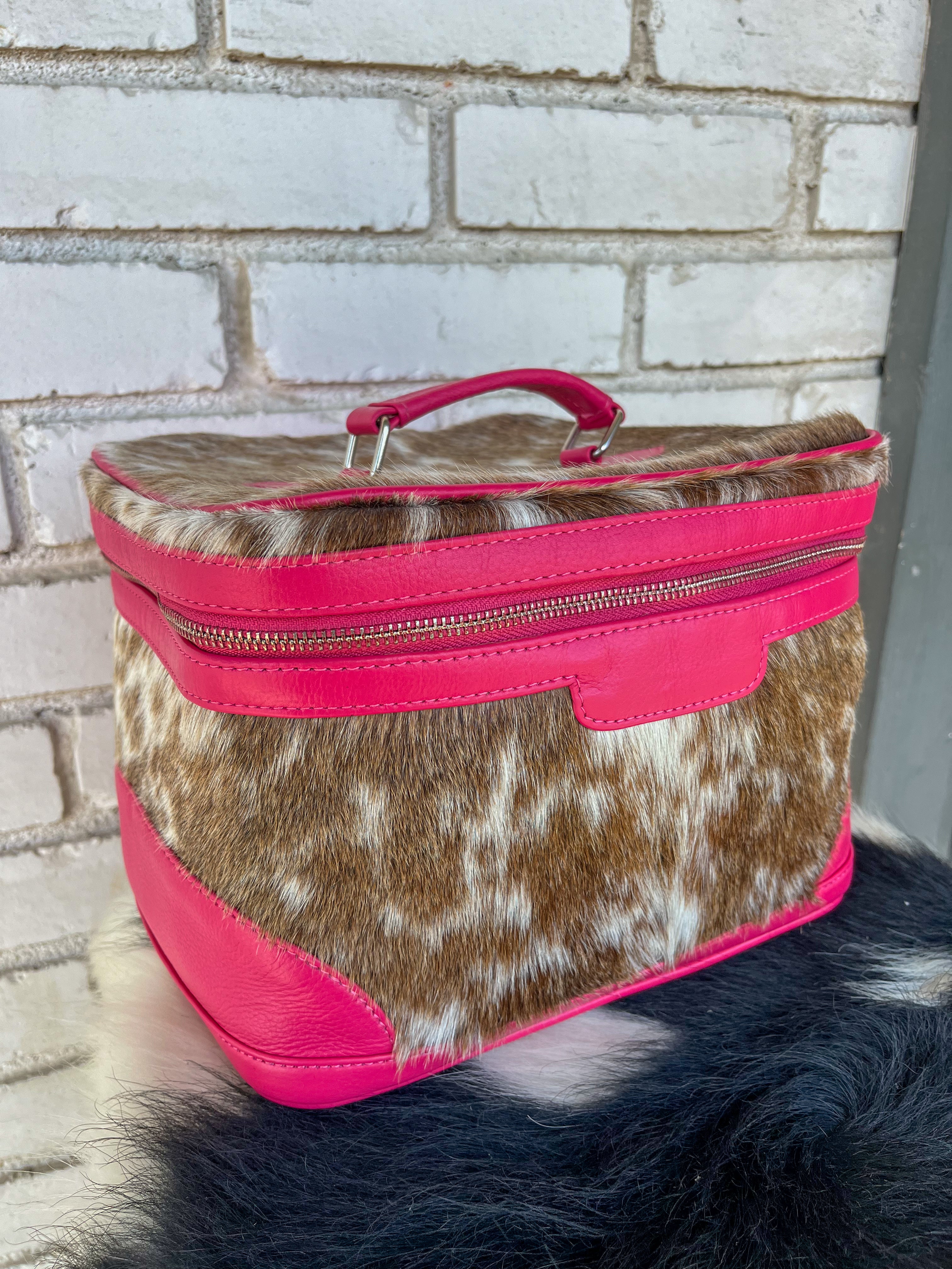 Large Cowhide Cosmetic Bag pink RLP Western Shop LLC