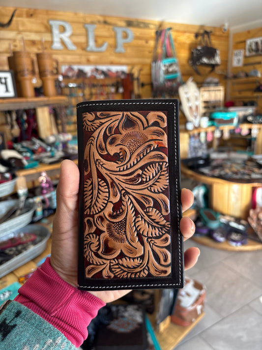 Tooled Leather Wallet - 7x4”