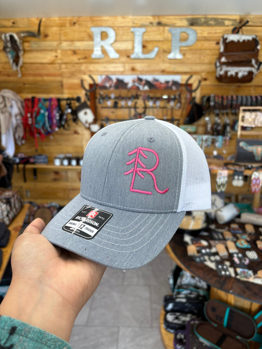 RLP Brand Hat - YOUTH (grey/pink)