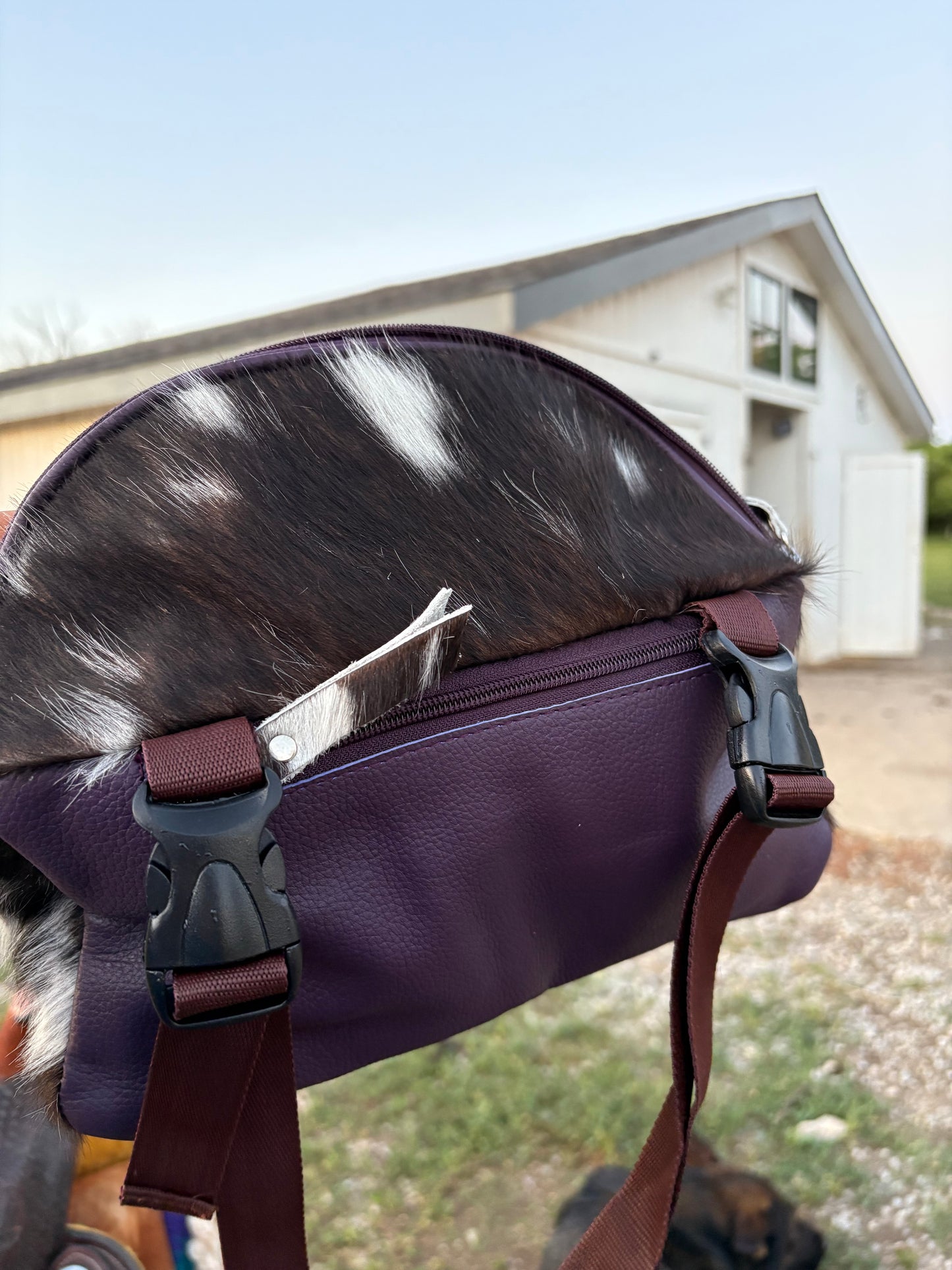 RLP Cowhide Saddle Sack - purple (7)