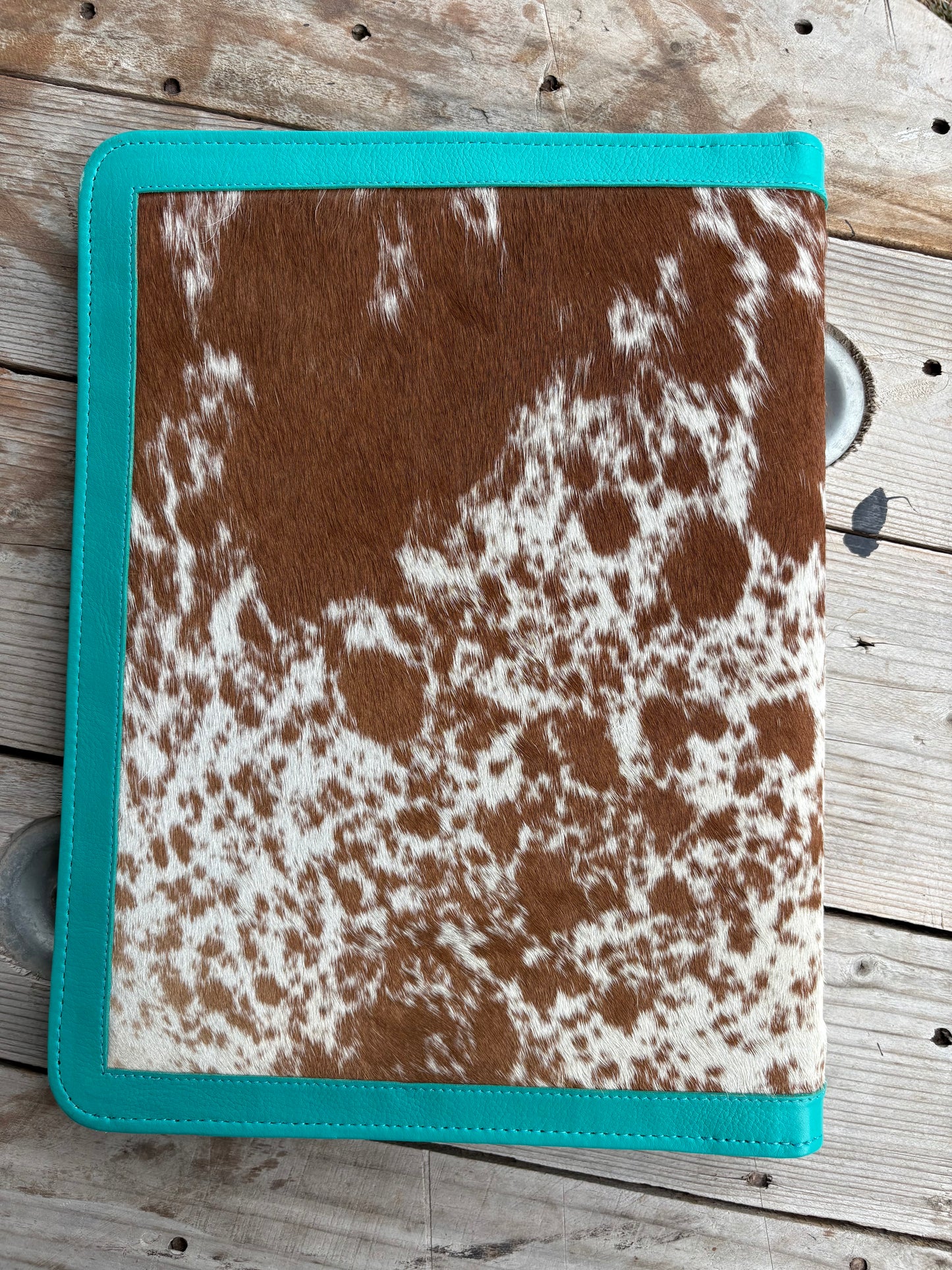 Turquoise Leather Cowhide Leather