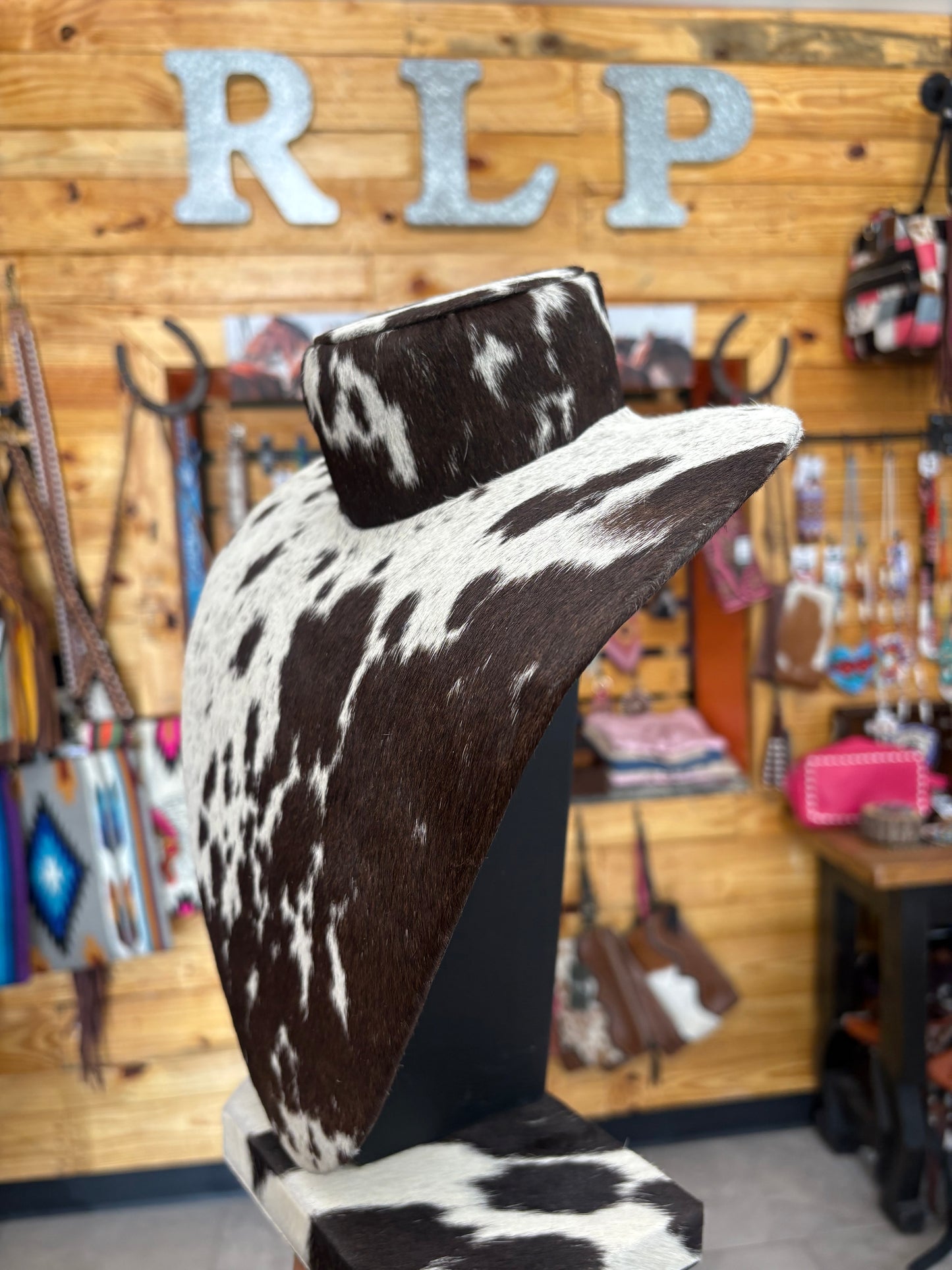 Cowhide Necklace Display