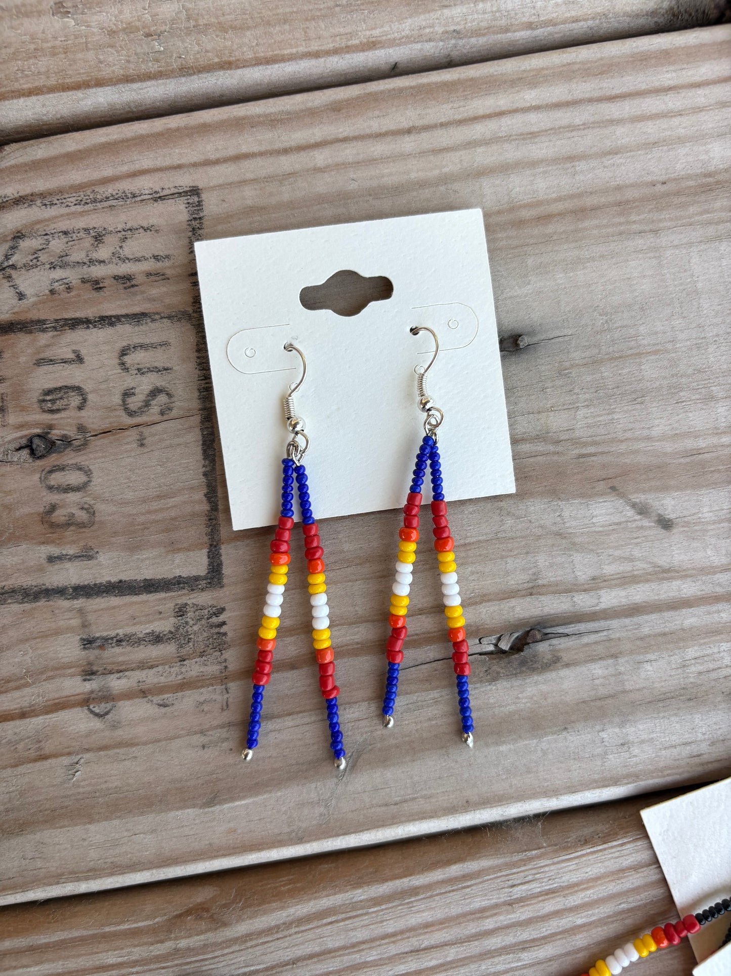 Beaded Earrings- Royal Blue
