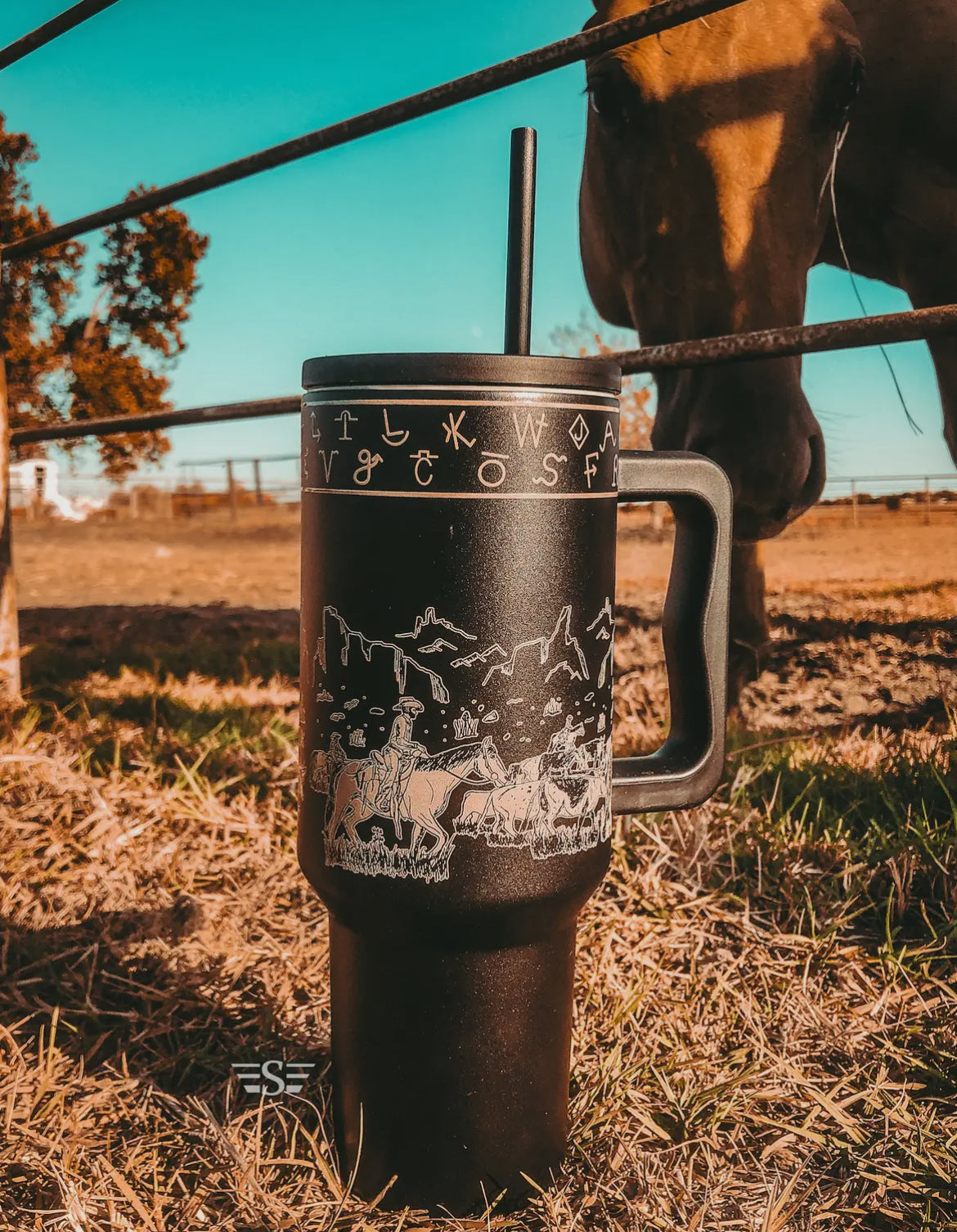 BLACK Cattle Drive Tumbler 40oz