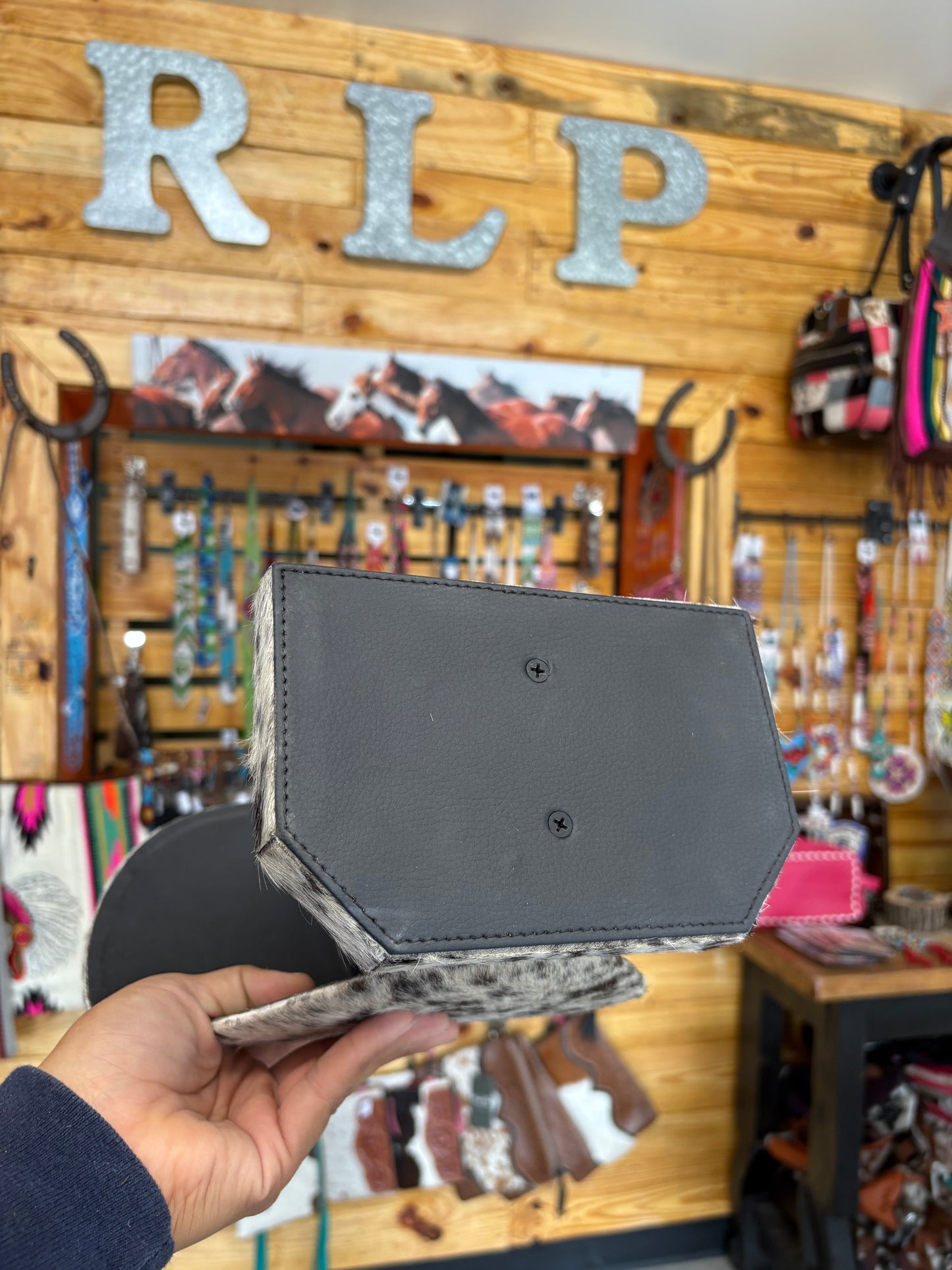 Cowhide Necklace Display
