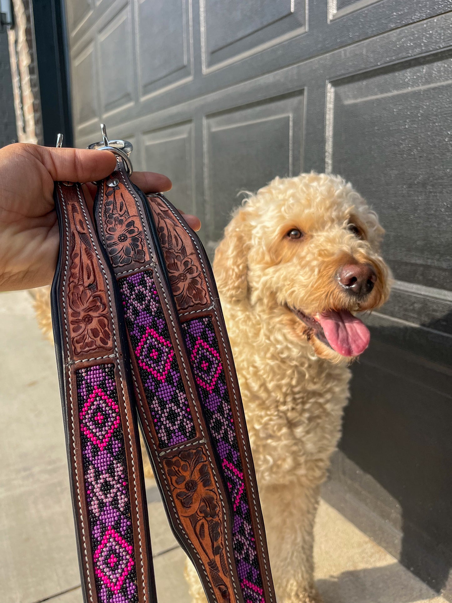 PurplePink Sisters Beaded Dog Collar