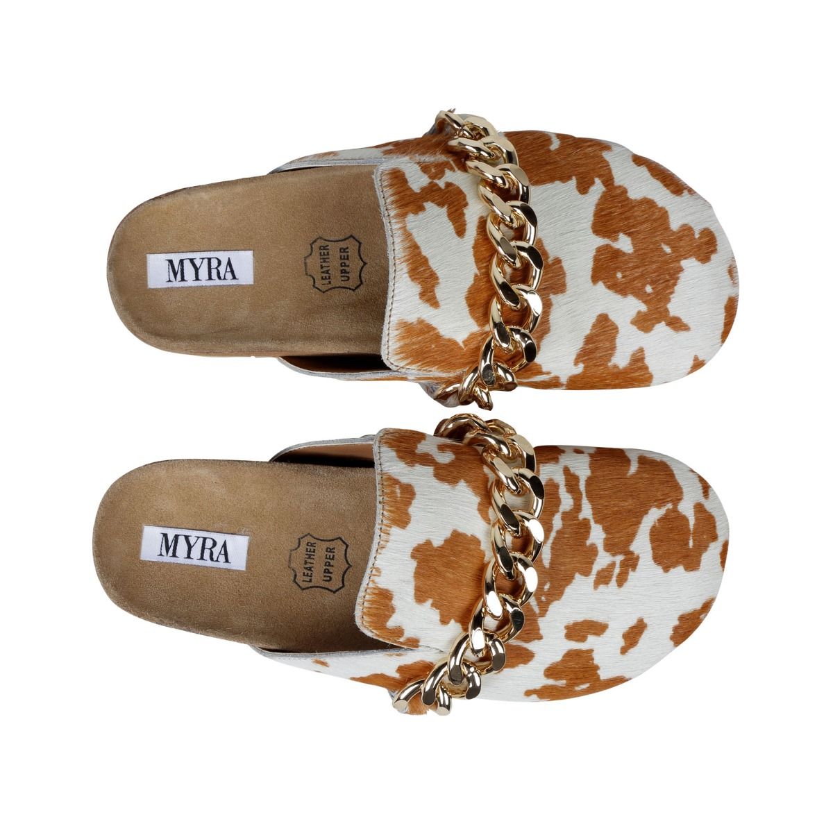 Cowprint on Cowhide Sandals