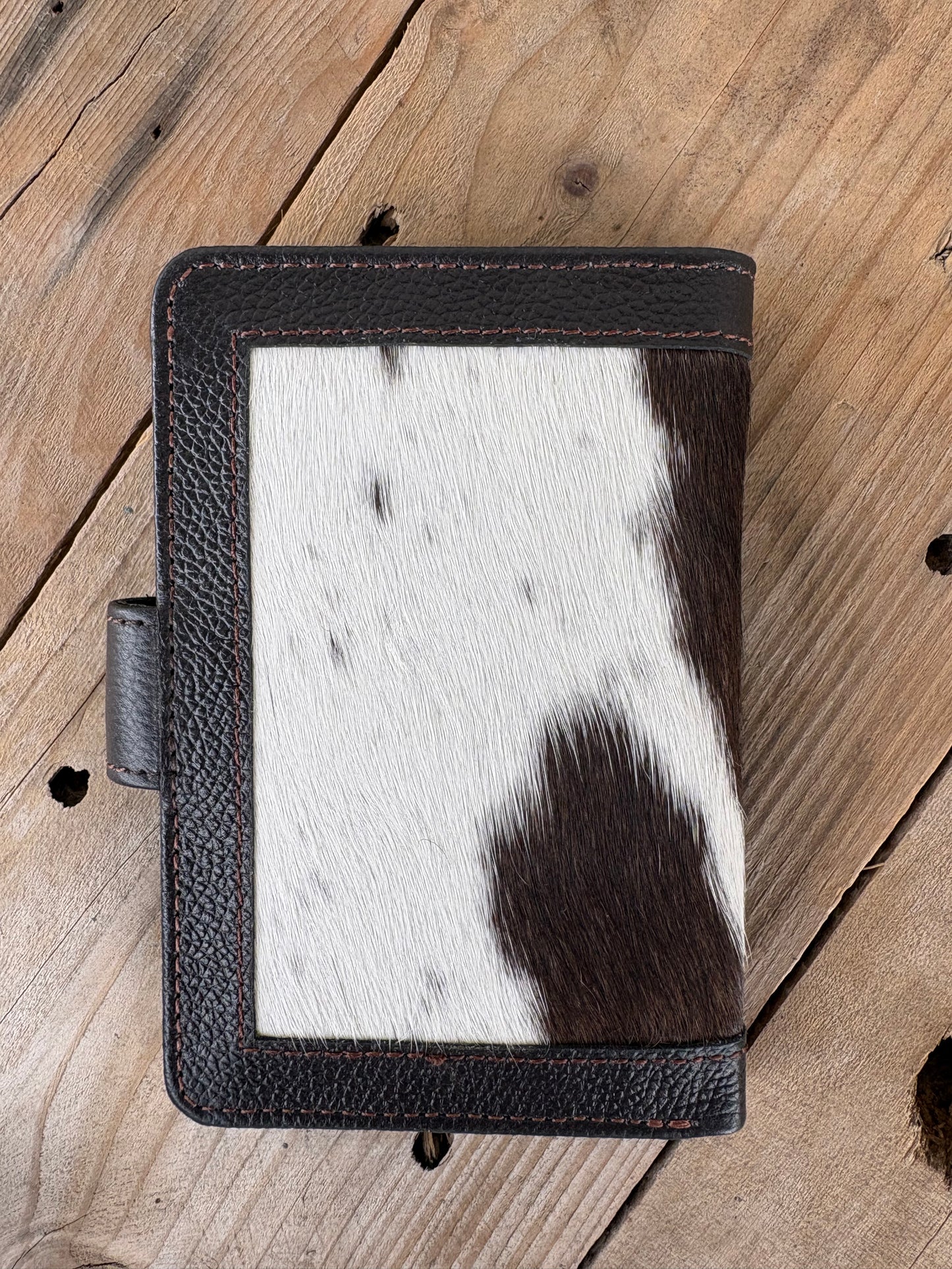 Cowhide Pocket Wallet - brown leather