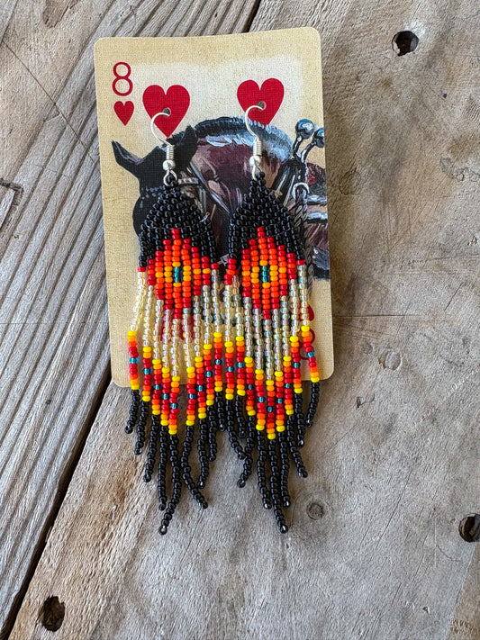 Black River Beaded Earrings