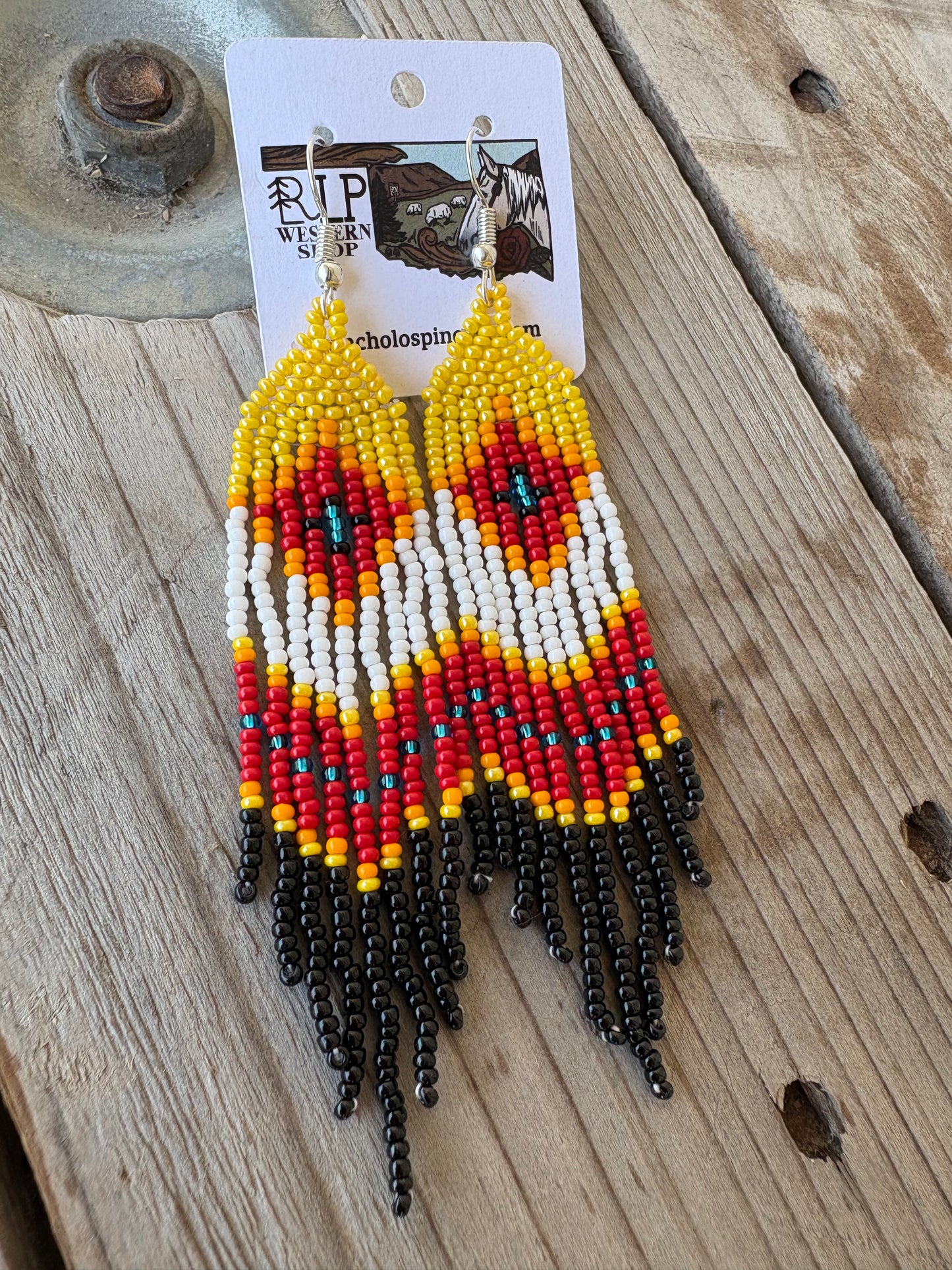 Yellow River Beaded Earrings