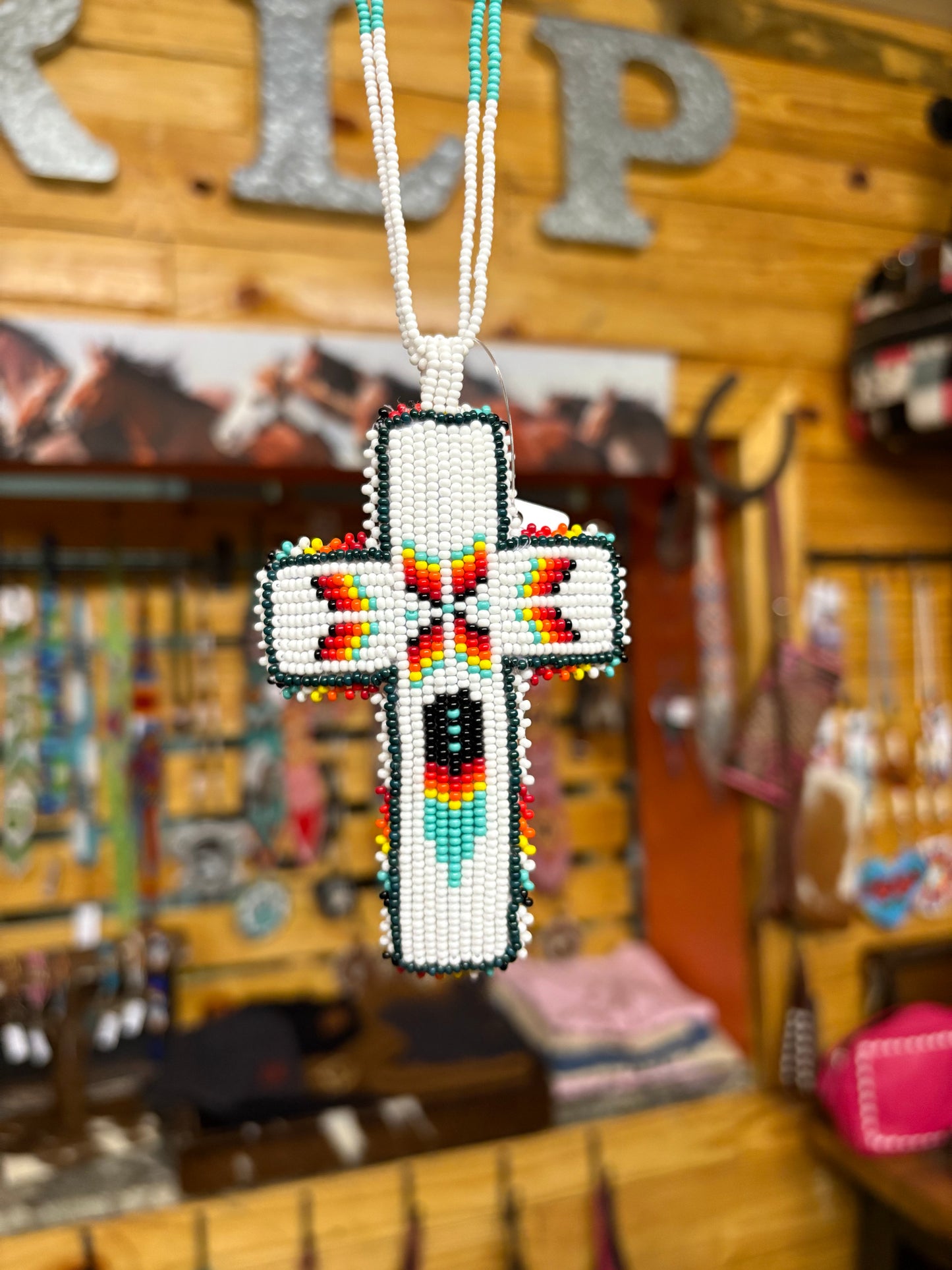 Beaded Cross Necklace