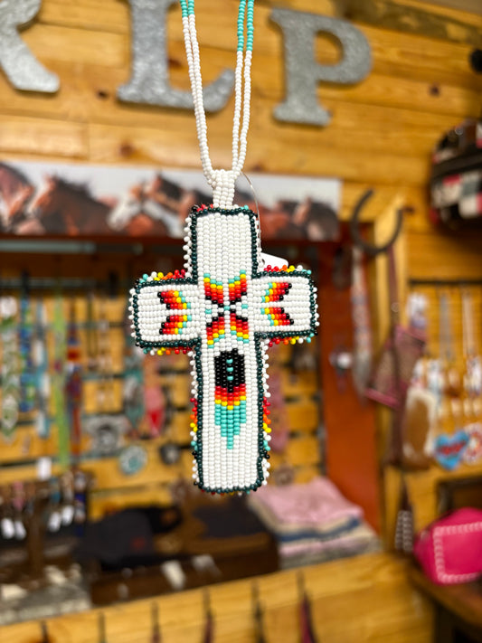 Beaded Cross Necklace