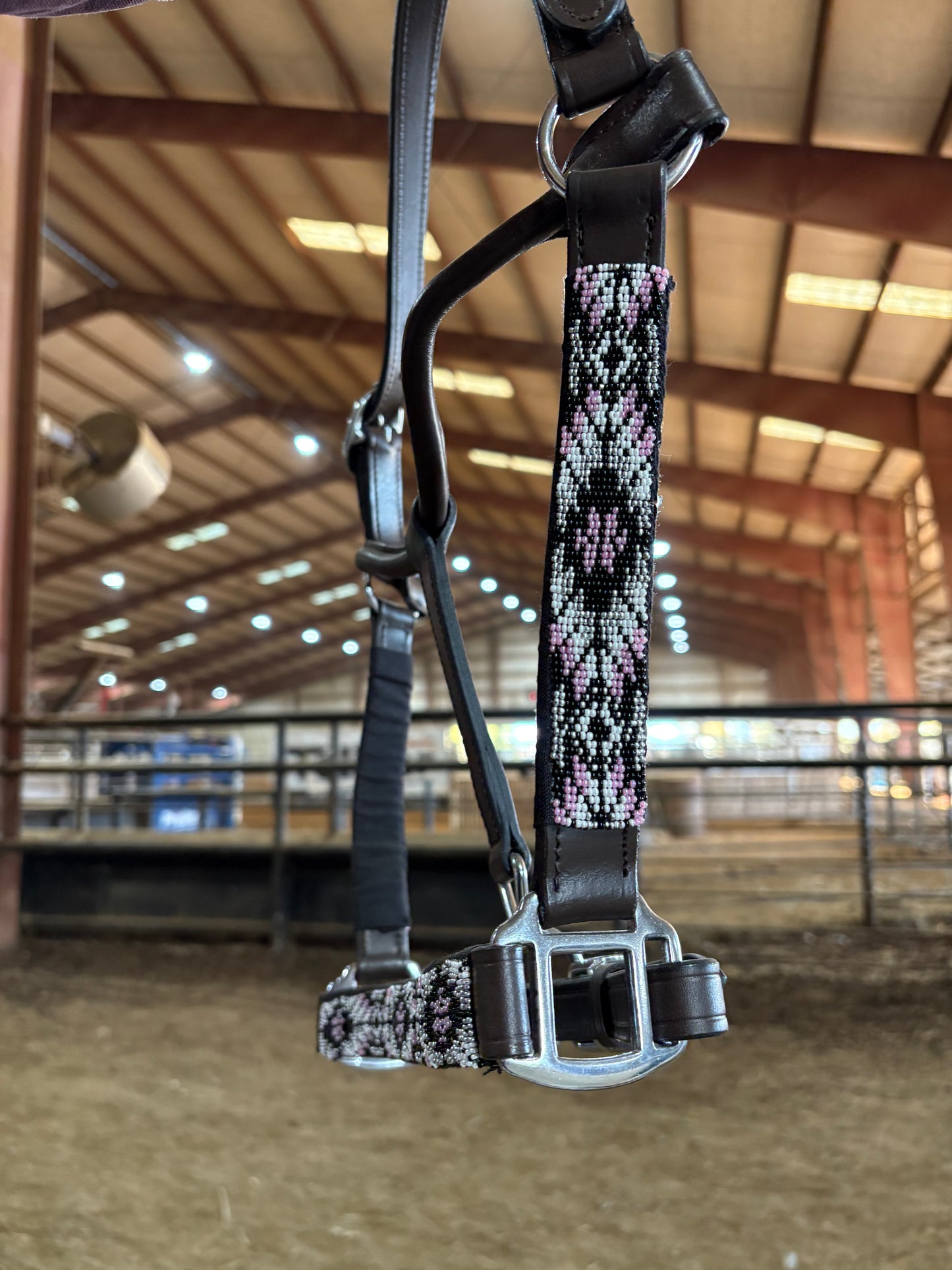 Black & Pink Horse Halter