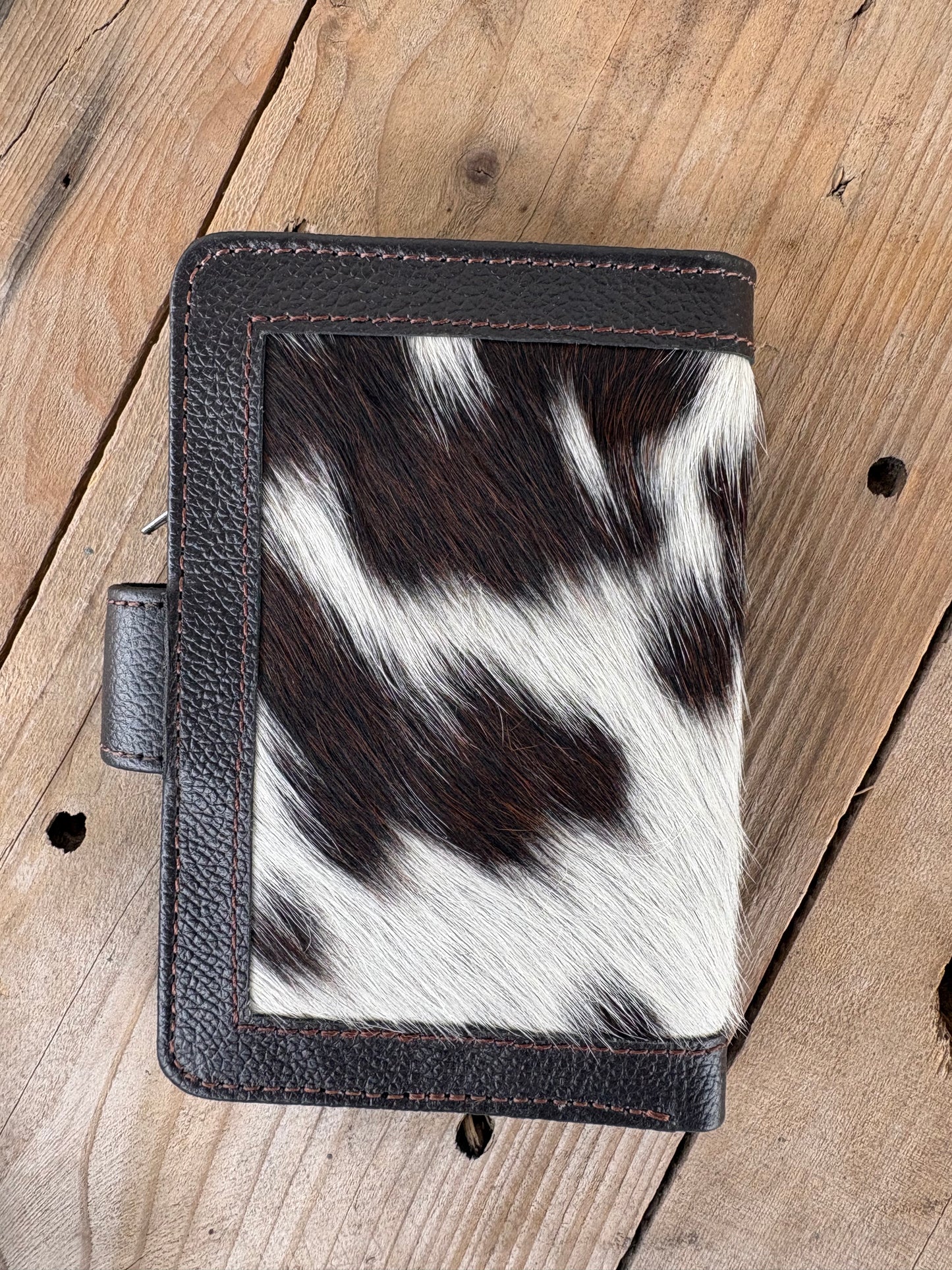 Cowhide Pocket Wallet - brown leather