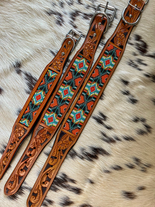 Osage Beaded Dog Collar- 2”