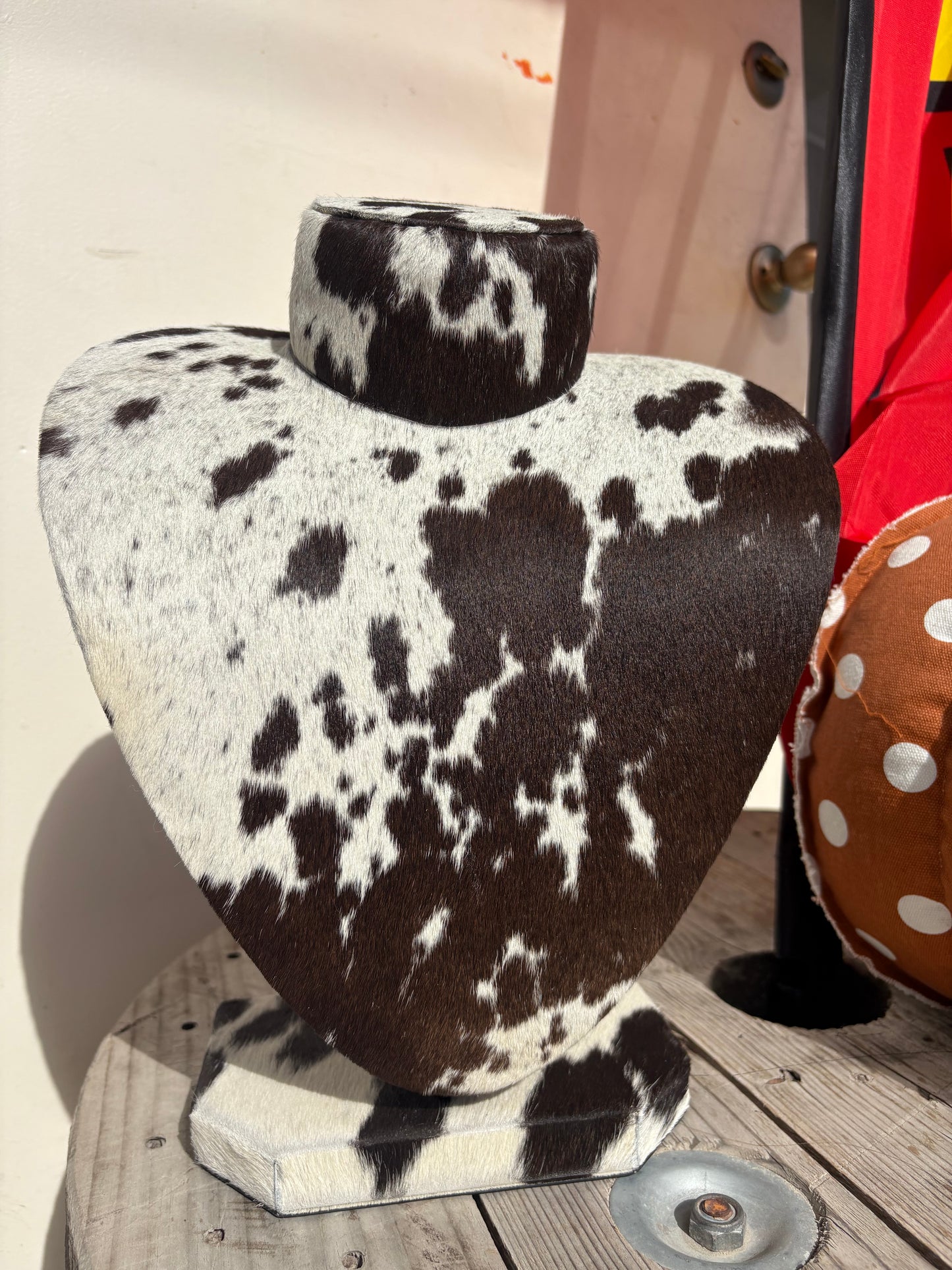 Cowhide Necklace Display