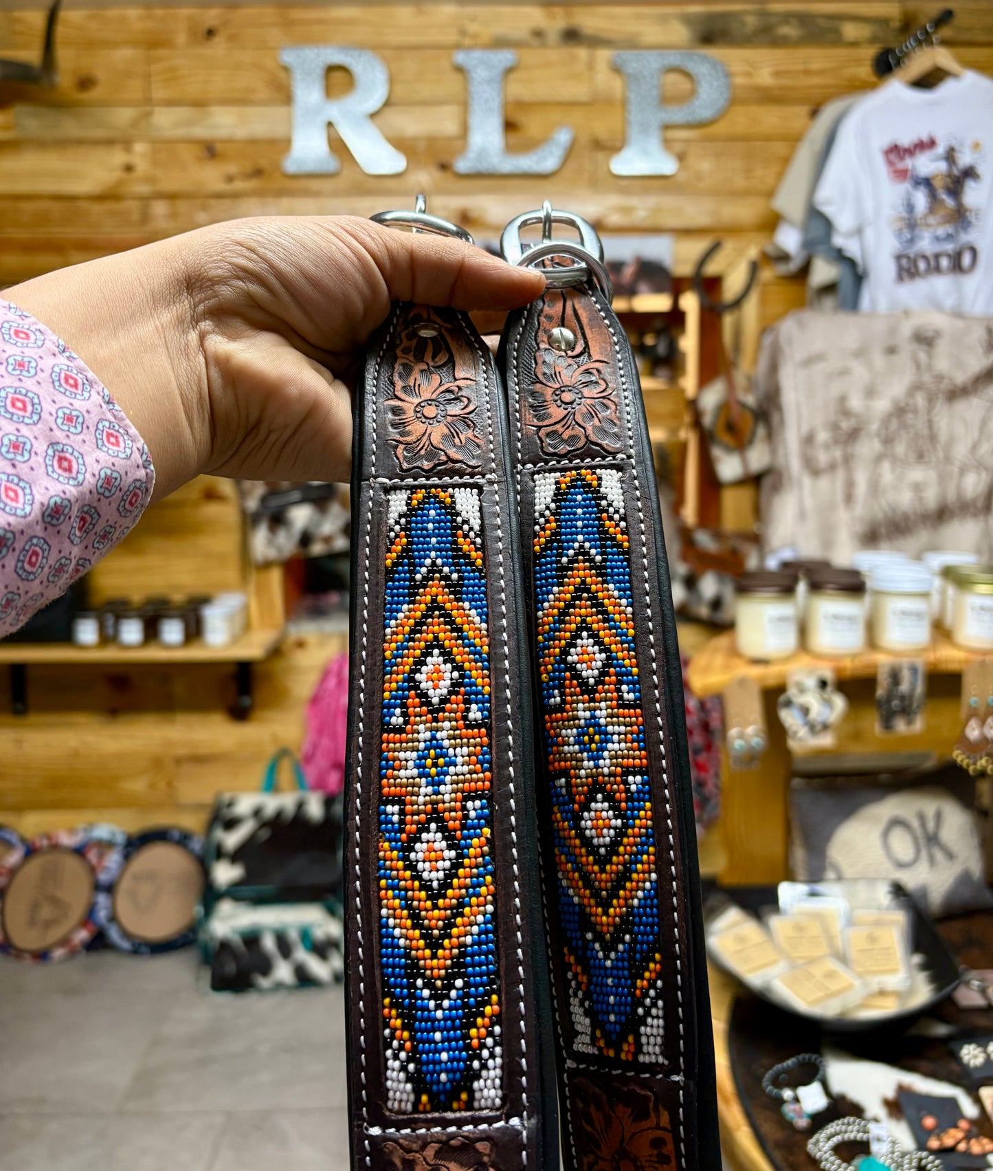 Orange Crush Beaded Dog Collar