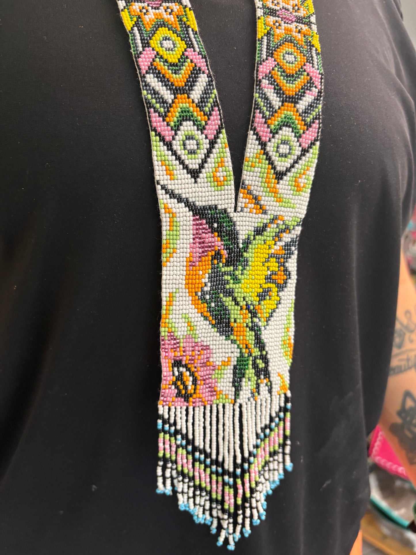 Pink Hummingbird Necklace + Bracelet SET