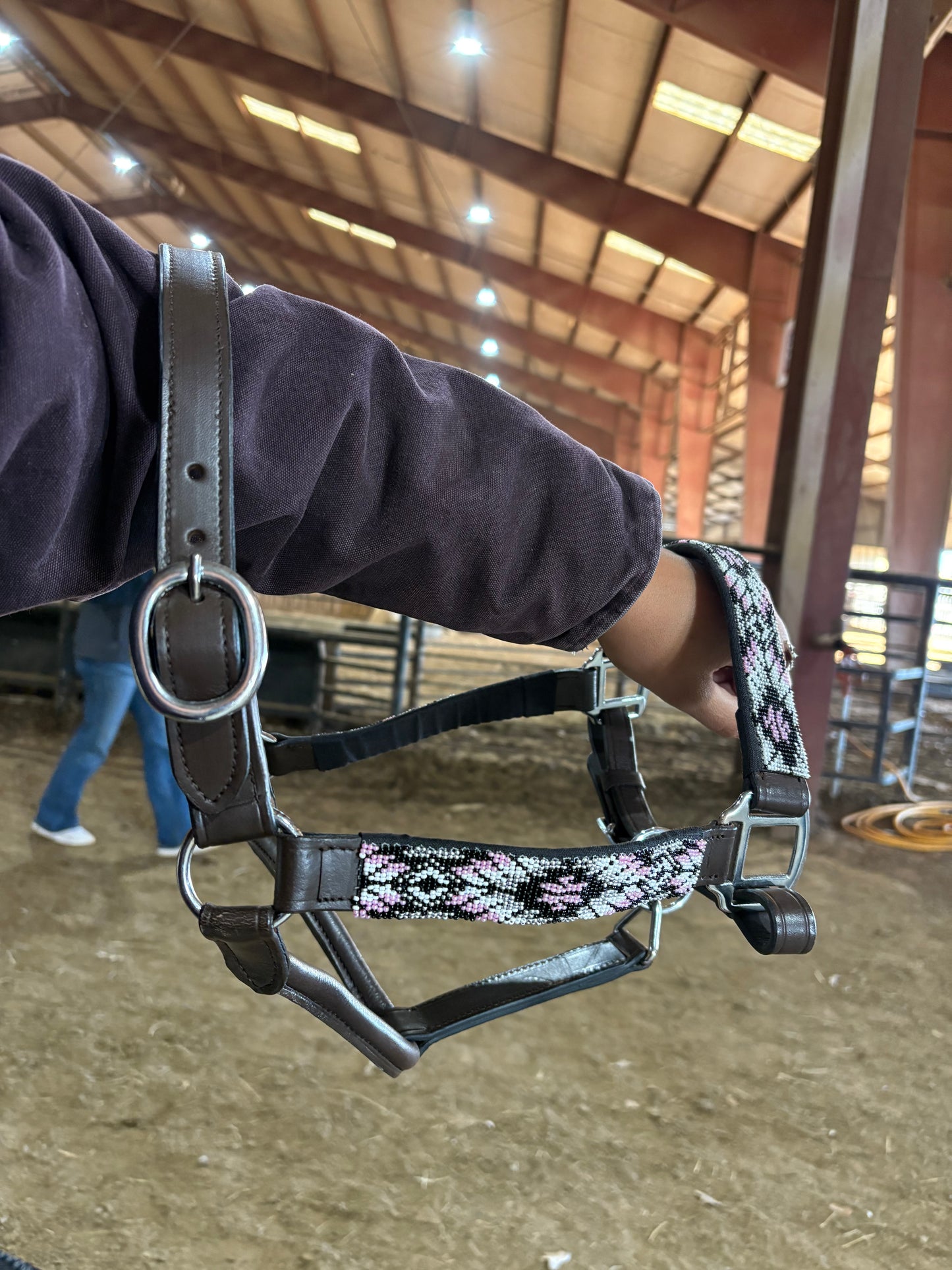 Black & Pink Horse Halter