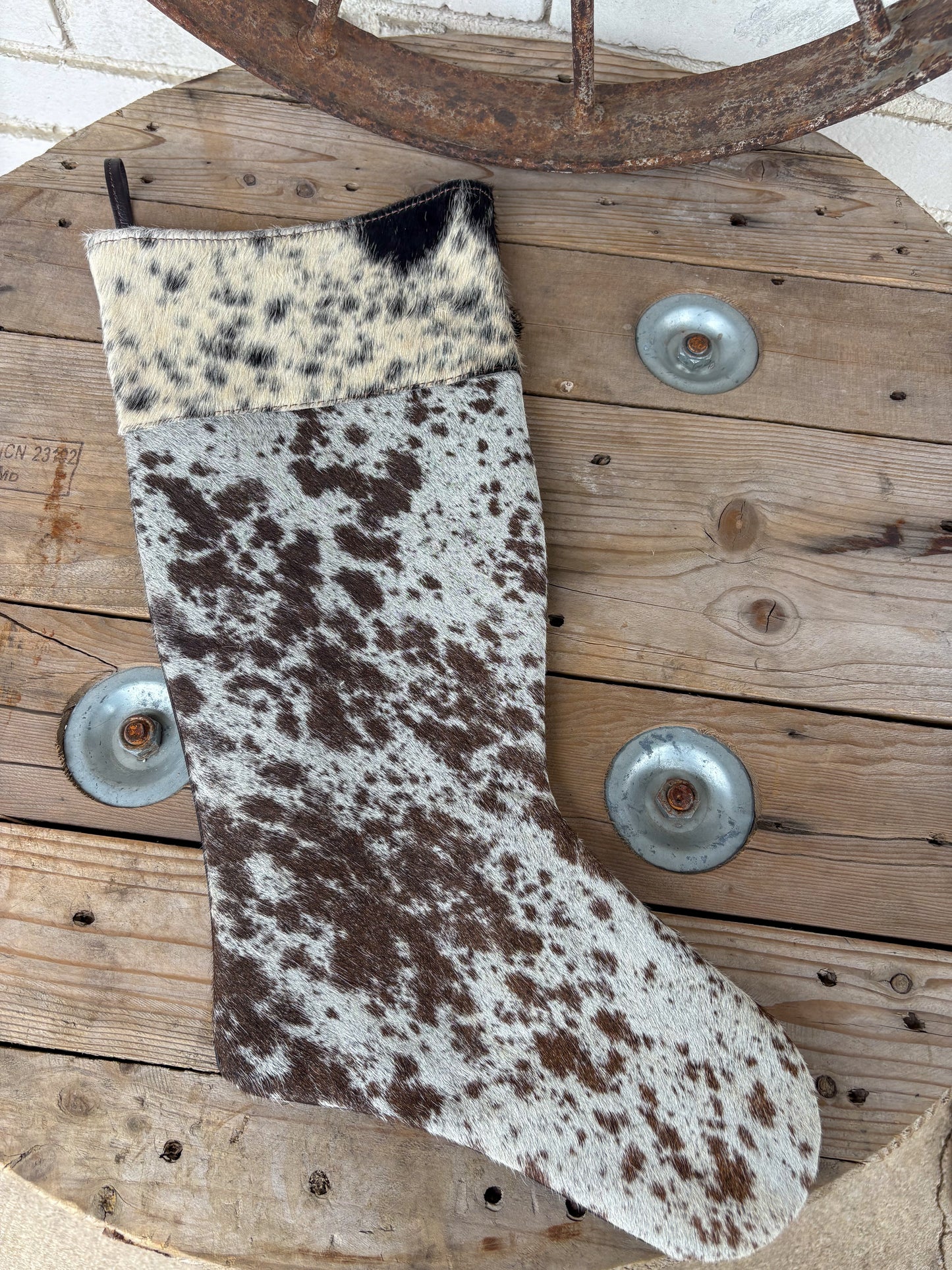 Cowhide Stocking - Brown Leather