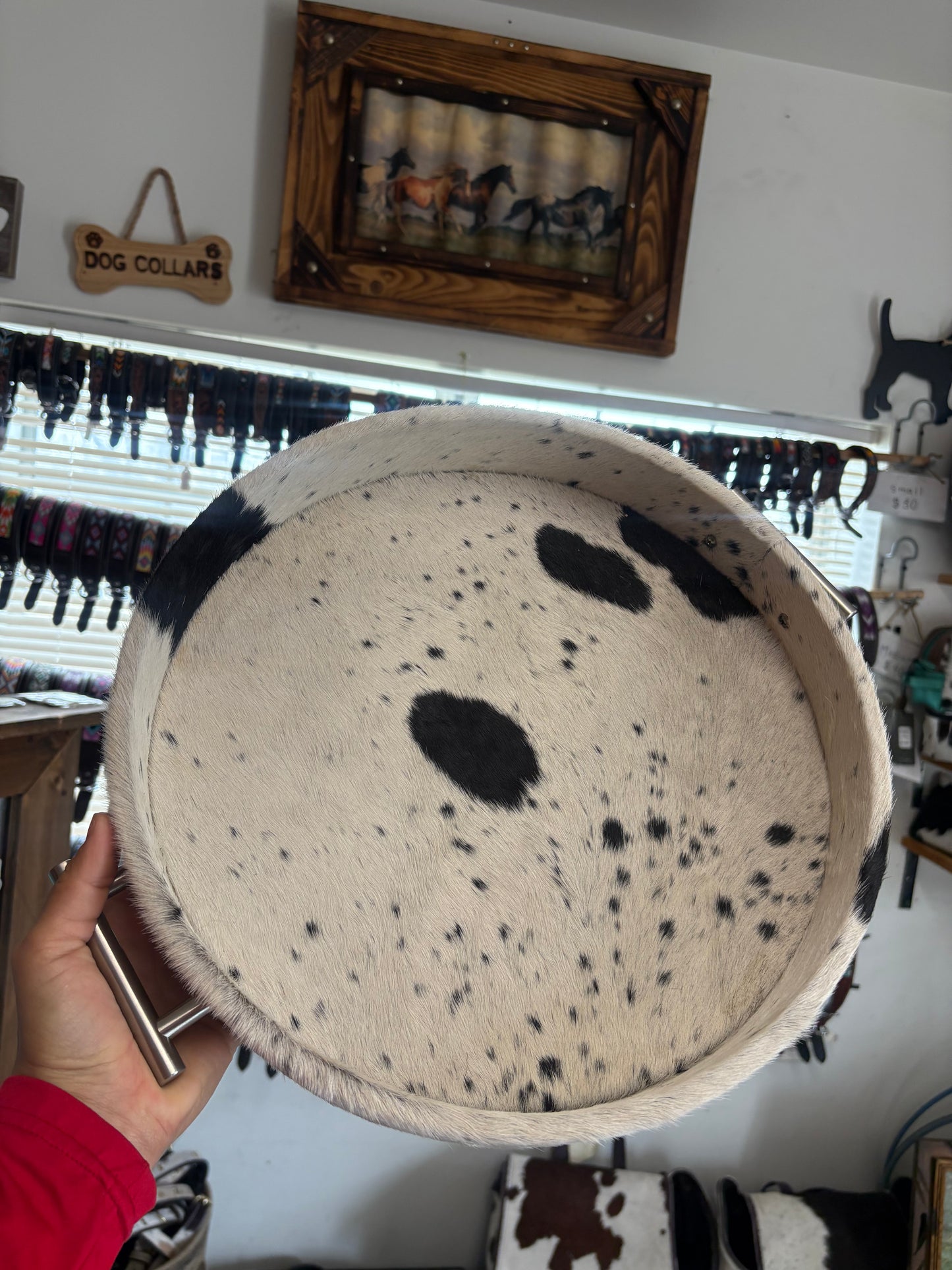 Cowhide Tray - Decor- Medium