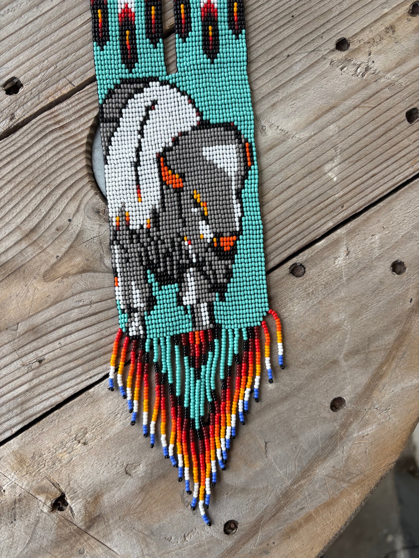 Buffalo Beaded Necklace-