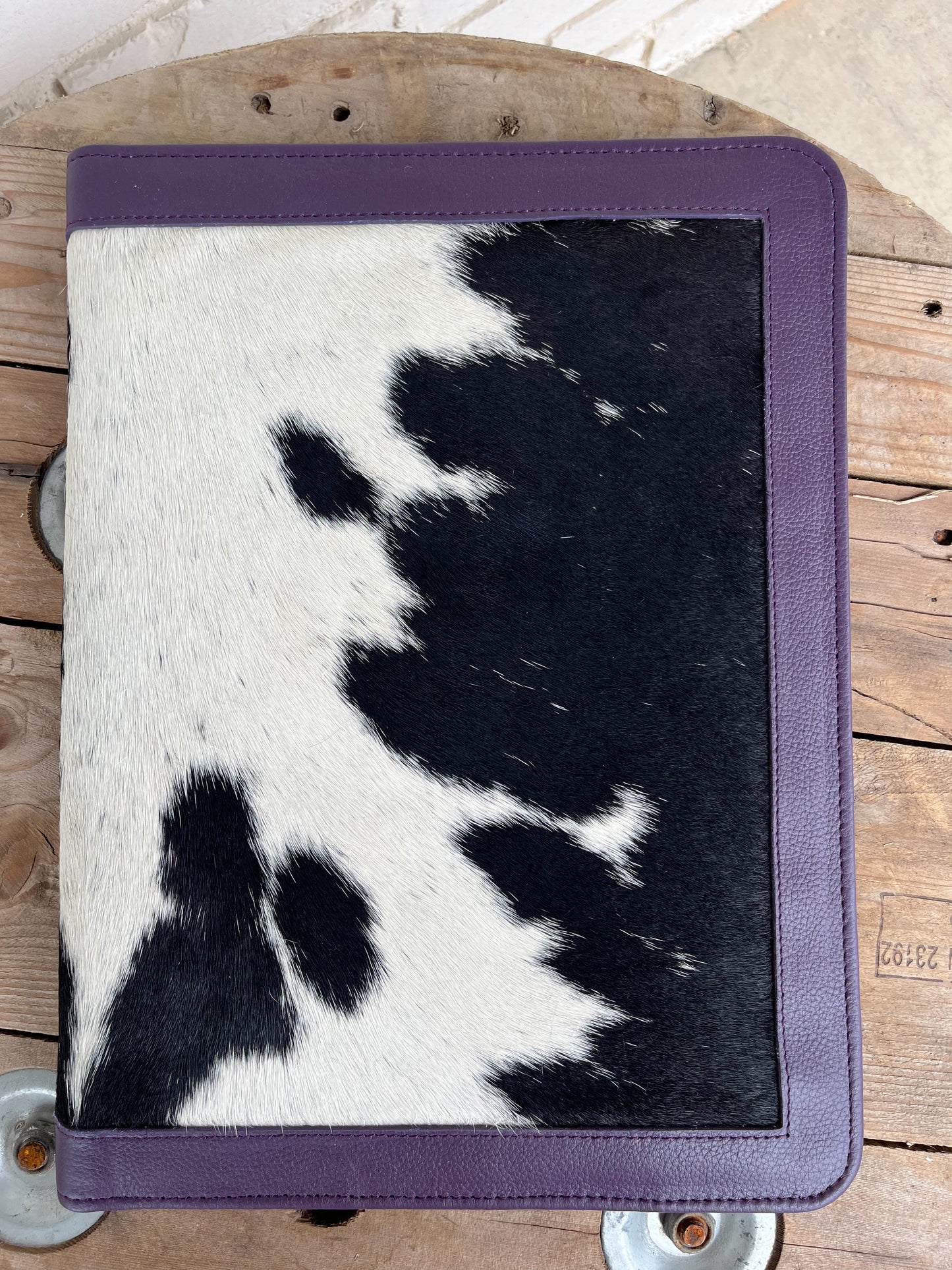 Cowhide + Purple Leather Planner (2)