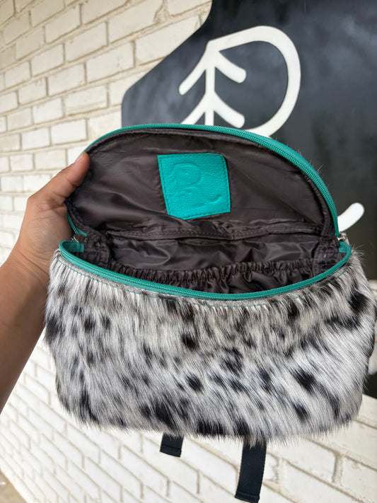 RLP Cowhide Saddle Sack- turquoise (3)