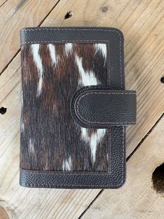 Cowhide Pocket Wallet - brown leather