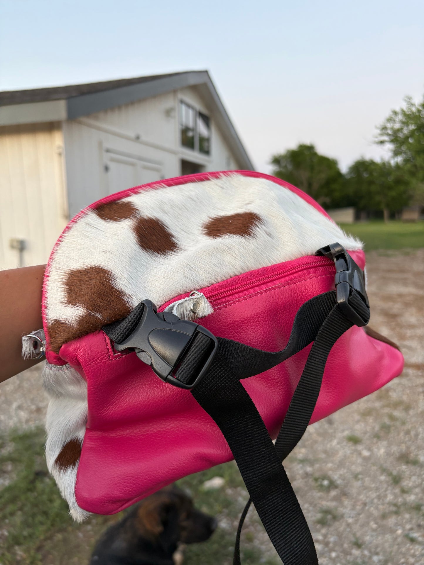 RLP Cowhide Saddle Sack- pink (9)