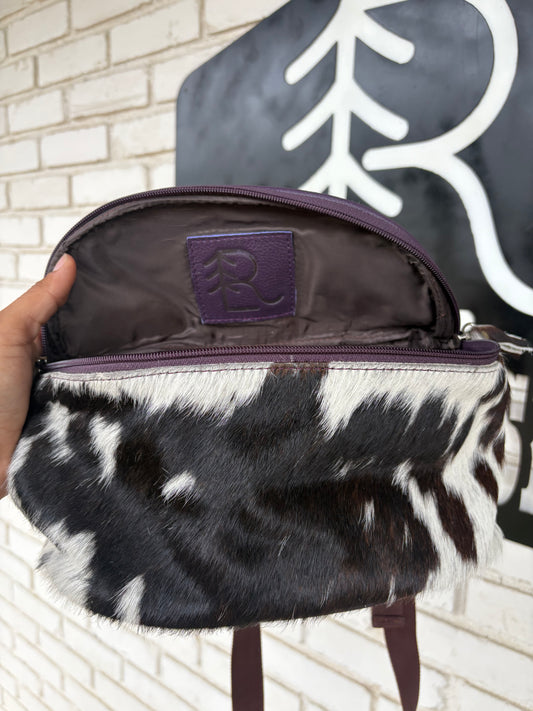 RLP Cowhide Saddle Sack- purple (4)