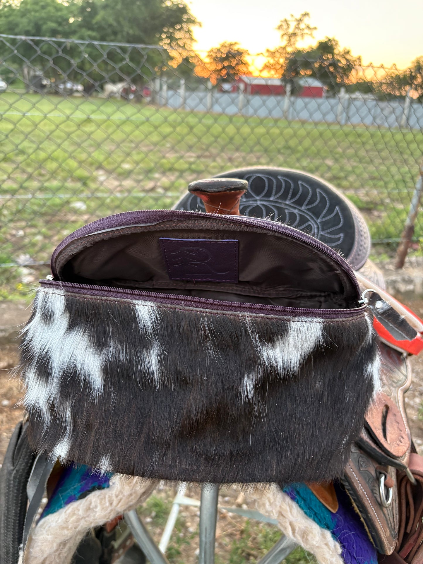 RLP Cowhide Saddle Sack - purple (7)