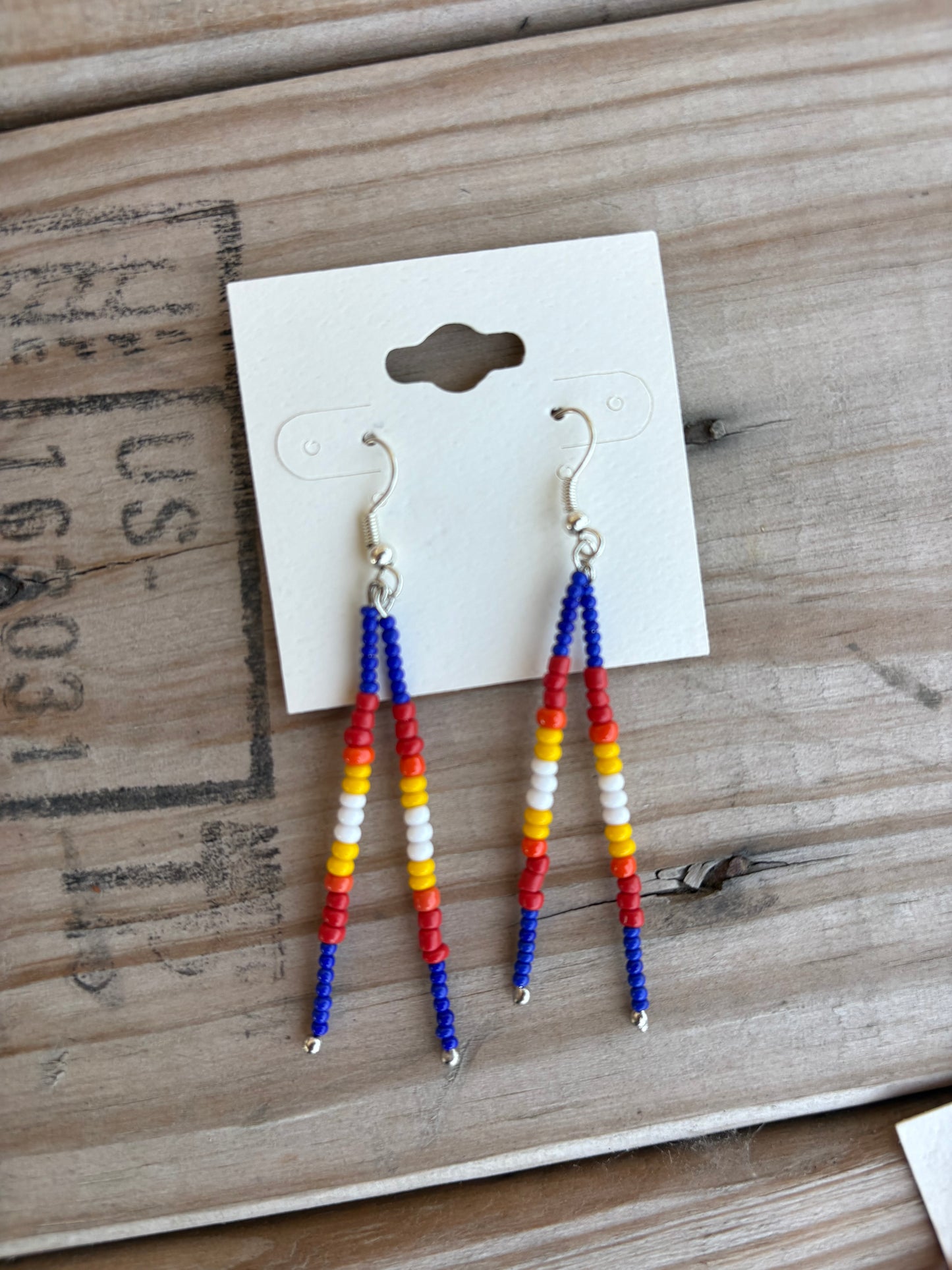 Beaded Earrings- Royal Blue