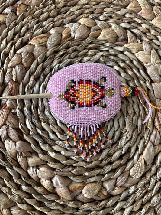 Beaded Barrette - Turtle