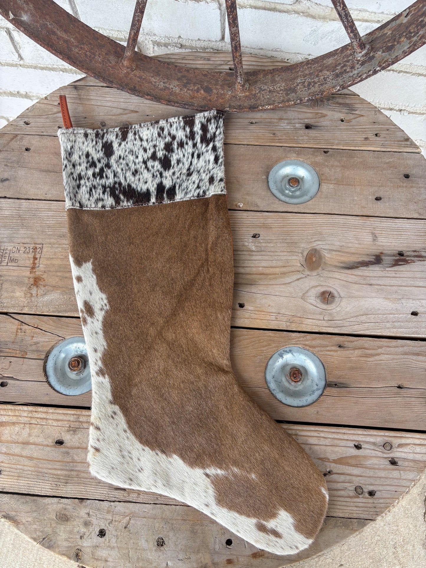 Cowhide Stocking- Tan Leather