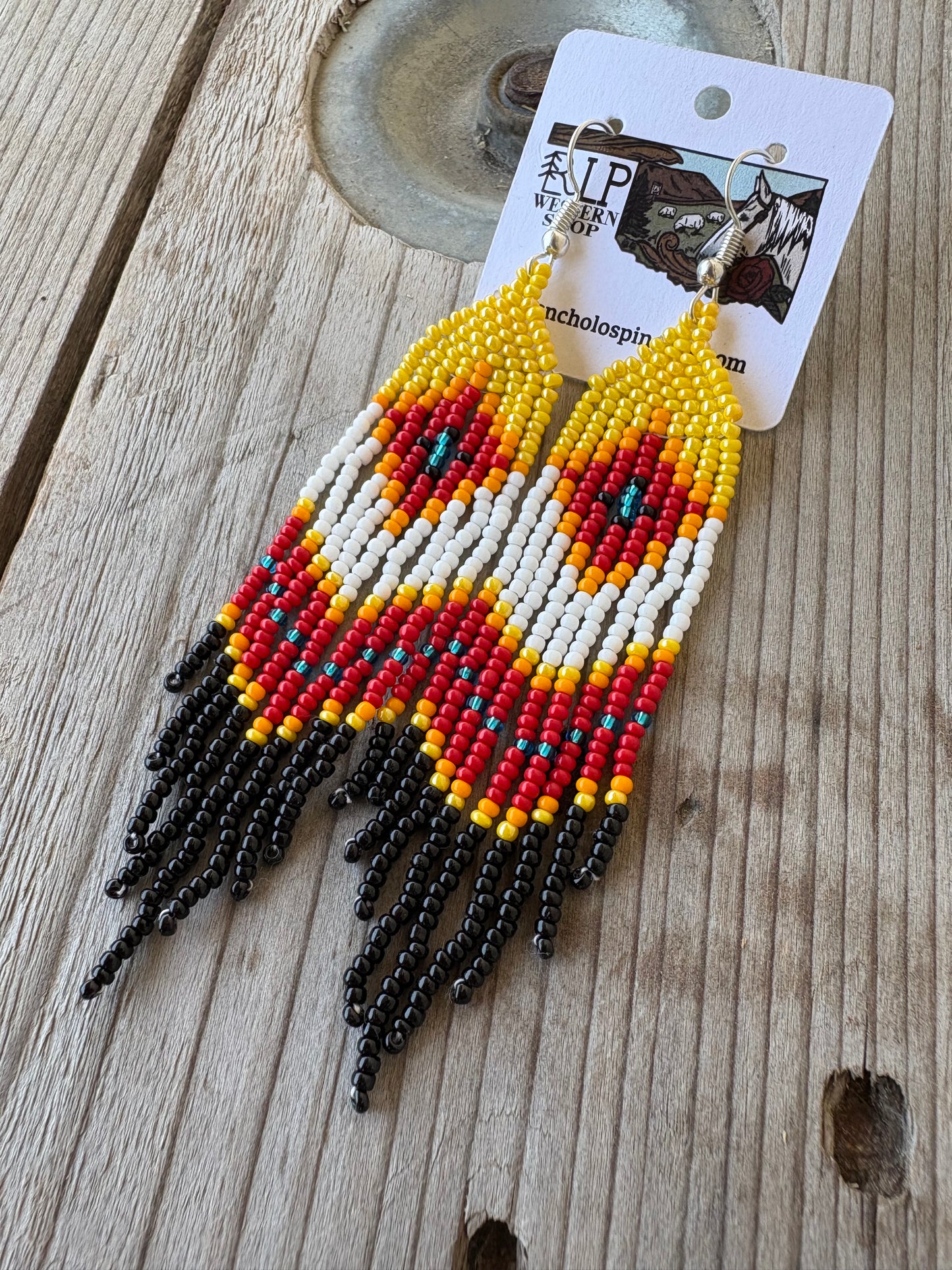Yellow River Beaded Earrings